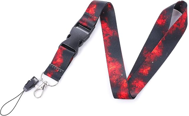 Molain Badge Lanyards with Quick Release Buckle, Starry Sky Style Lanyard with Swivel Lobster Clasp, Heavy Duty Lanyard for Keys, Mobile Lanyard for Teachers Nurse Employees Students(Starry Sky-06)