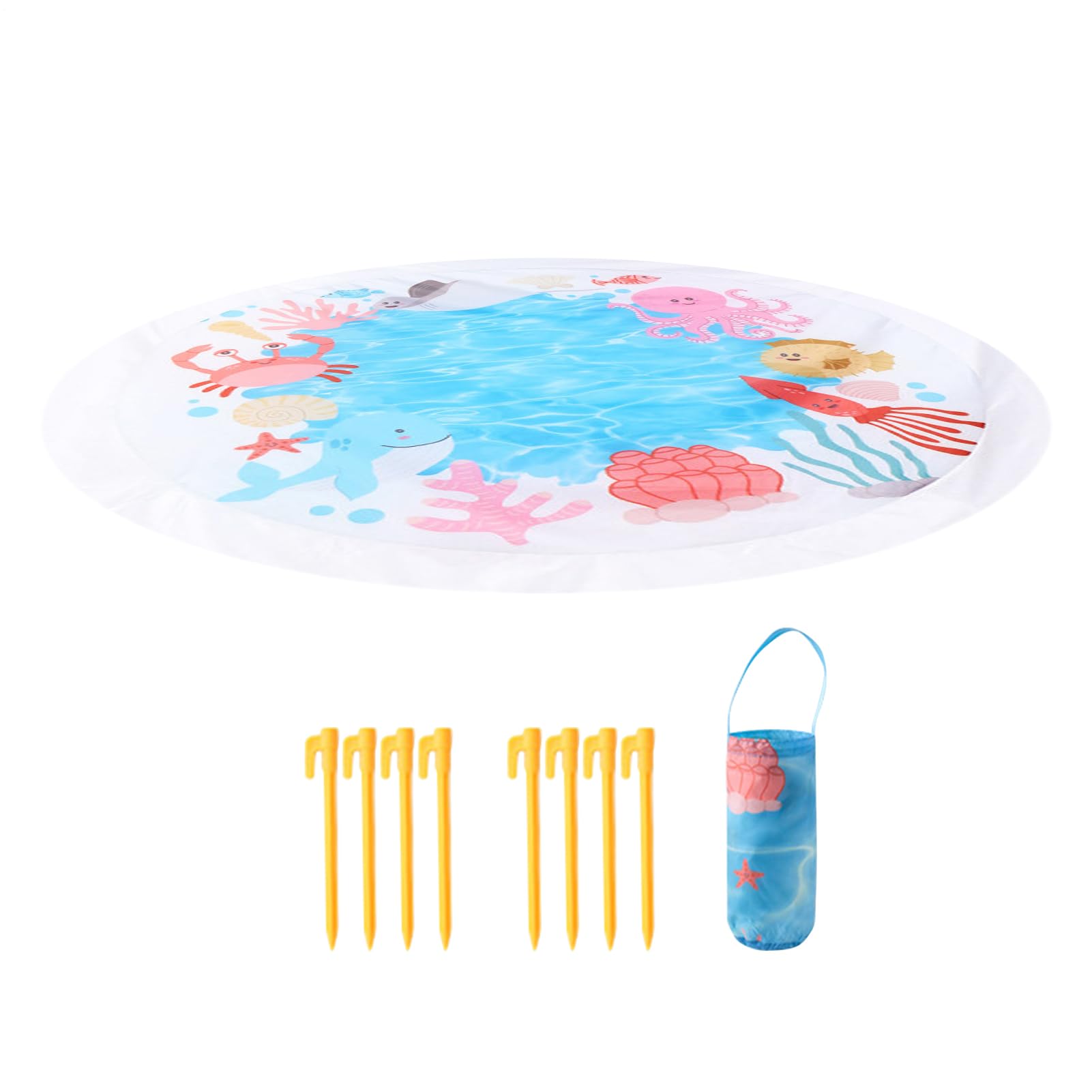 Piscine de plage pour petits et tapis de pique-nique 2 en 1 pour jardin