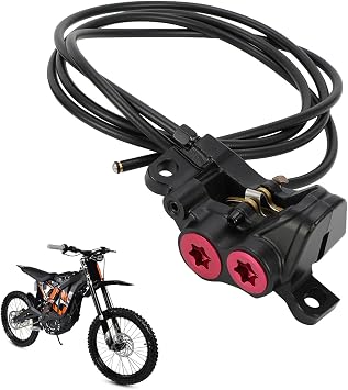 Motorcycle Brake Caliper,Rear Brake Caliper + 1600mm Brake Hose for Sur Ron Light Bee S/X X160 X260 Electric Bike