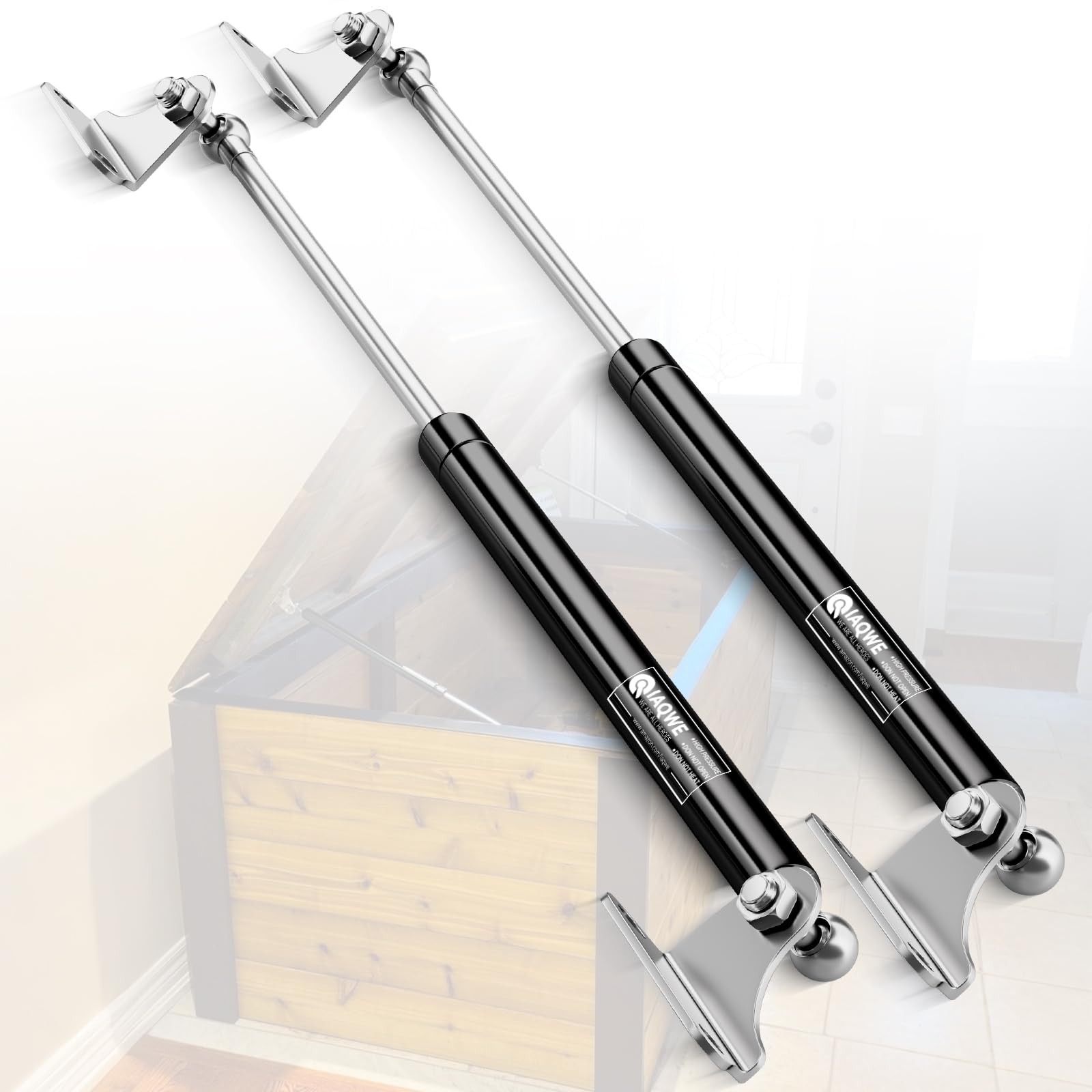 Gas Struts Lift Support Gas Strut 195mm-100n X2 (6mm Shaft) Bonnet, Cabinet, Trailers, Canopy, Toolboxes Stabilus Lift-o-mat