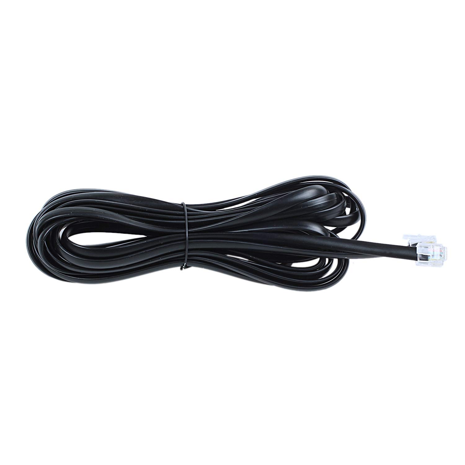 OTDOGUO 6P6C RJ11 Telephone Extension Fax Modem Cable Line 5M Length Black