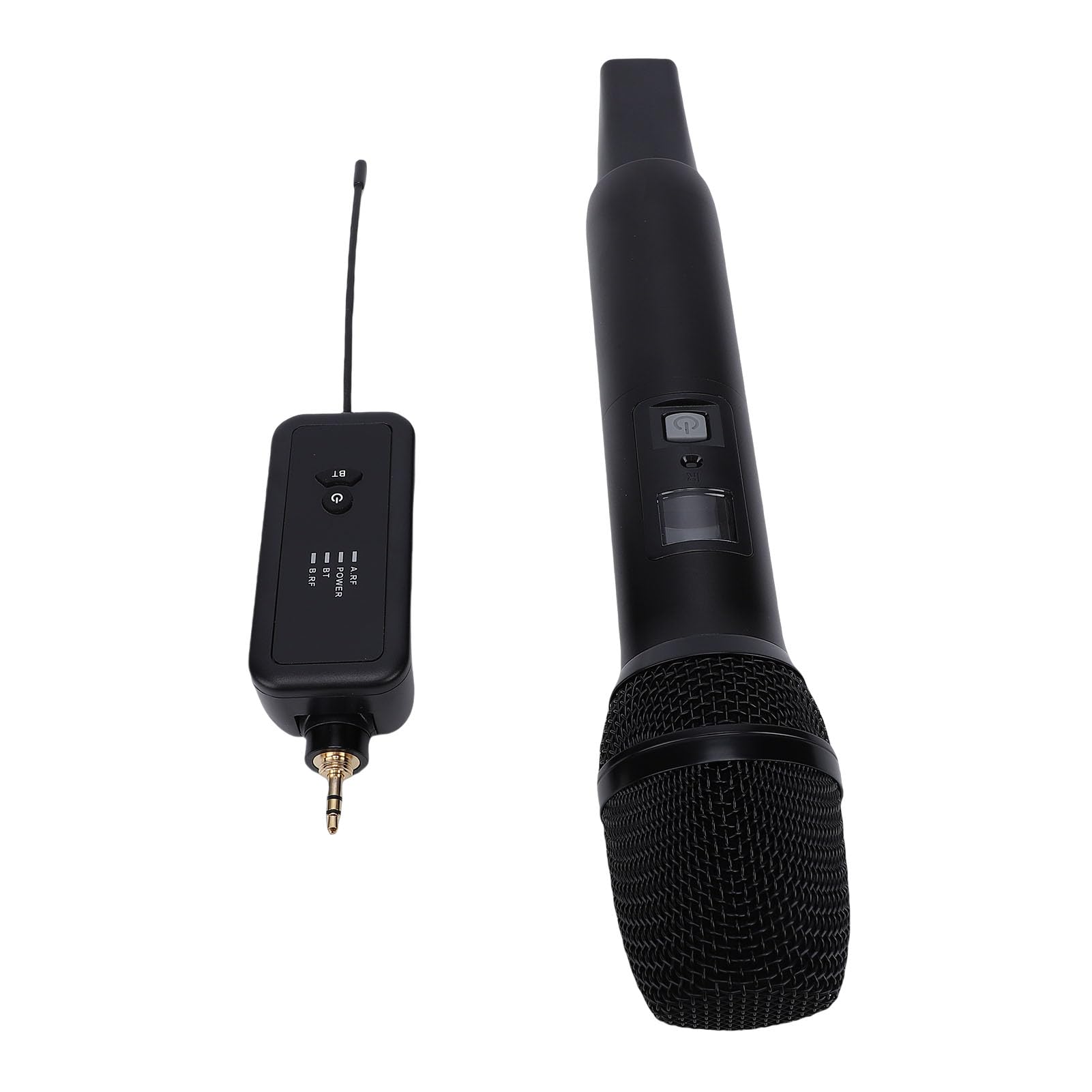 Rosvola Microfonico Portatile Wireless Bluetooth Portatile per Karaoke Streaming Live Eventi All'aperto 2 Pezzi in Lega di Alluminio