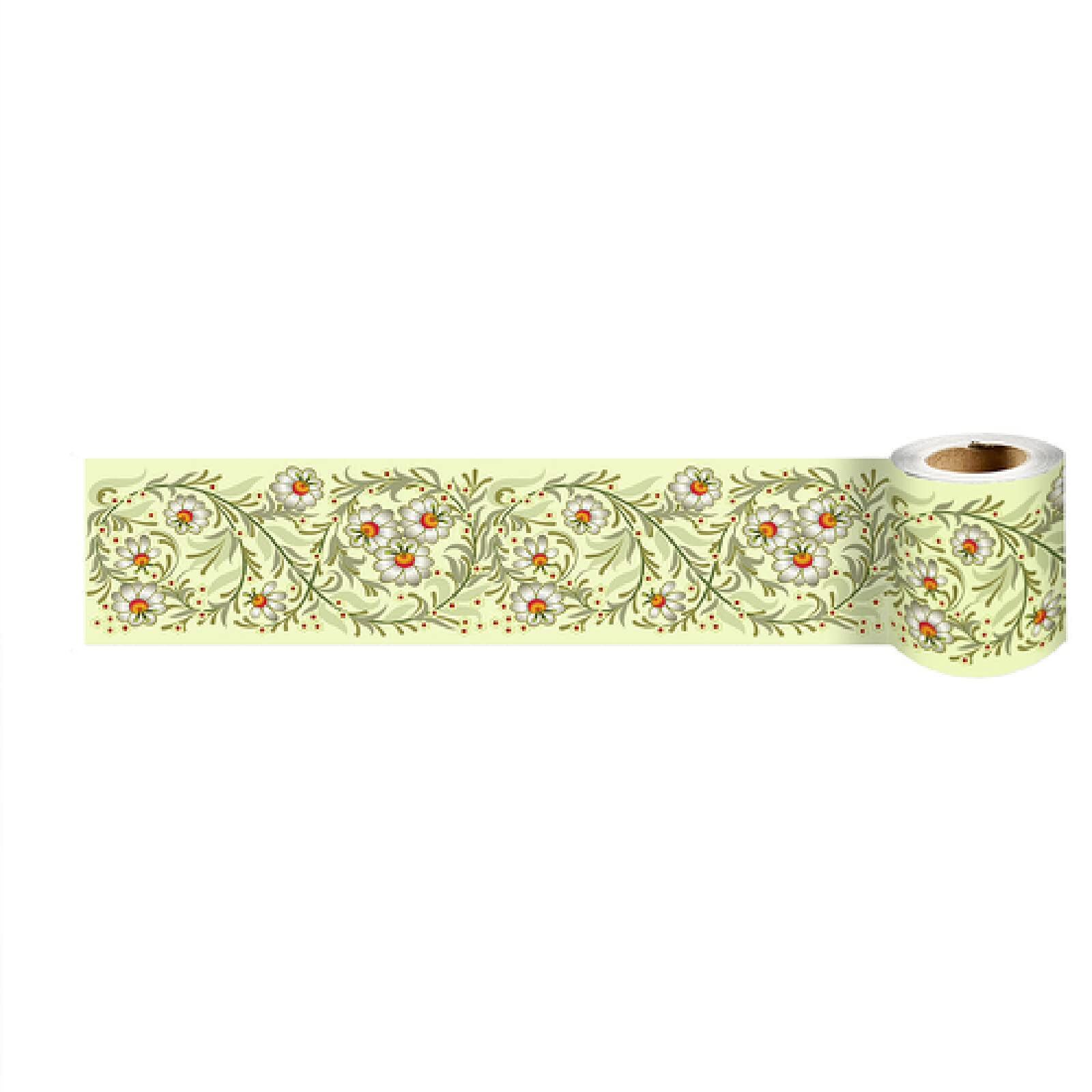 Dostear Peel and Stick Wallpaper Border Self-Adhesive wall Border Sticker Home Ceiling Decorative Border for Bathroom Living Room Kitchen Green Leaves 10cm X 240cm