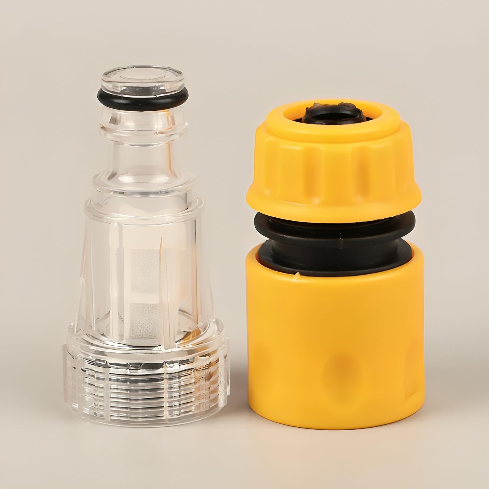 JPT Combo Universal Inlet Quick Connector with Transparent Filter for Gardening & HIGH-Pressure WASHERS Compatible with JPT Bosch STARQ AGARO Shakti and All WASHERS