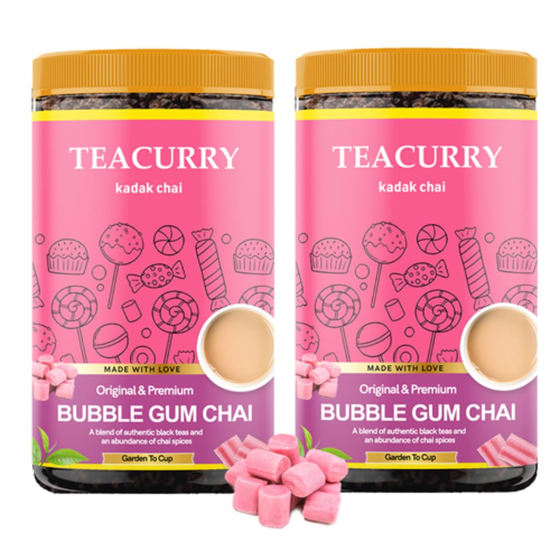 TEACURRY Bubble Gum Chai (200 Grams, 100 Cups) - Bubble Gum Chai for Energy and Immunity - 100% Natural Flavoured Tea | Refreshing & Tasteful Bubble Gum Flavor Chai Tea (B0CKBWS6LC) Amazon Price History, Amazon Price Tracker