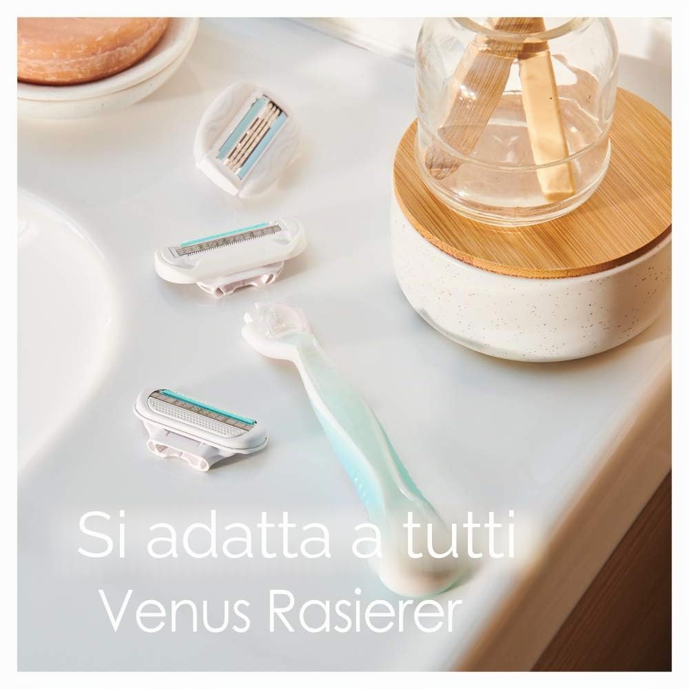 Gillette Venus Deluxe Smooth Sensitive - Lame per rasoio da donna, 8 lame di ricambio per rasoio da donna con 5 lame
