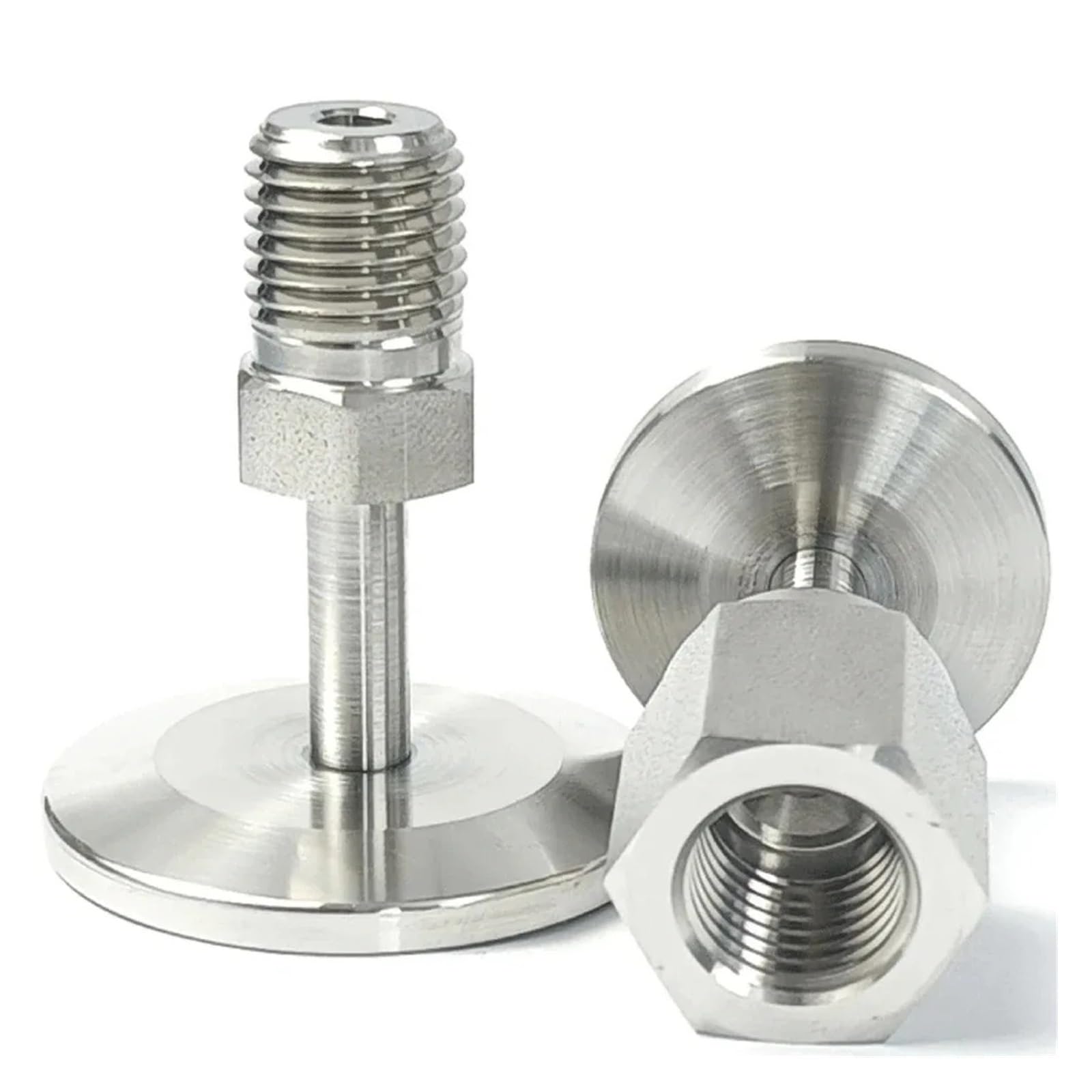 AARTERZZA 1PC Vacuum KF/NW 16 To 1/8" NPT Male SUS316L Stainless Steel Pipe Fitting Connector Coupler Adapter
