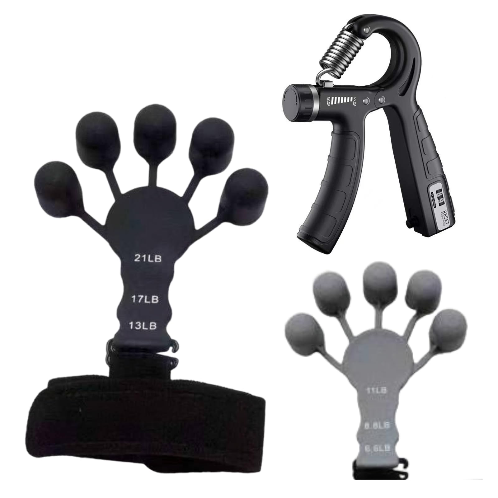 Photo 1 of ***NON-REFUNDABLE BUNDLE ***
 2 3 PC Hand Grip Strengthener - Adjustable Hand Exerciser and Finger Stretcher