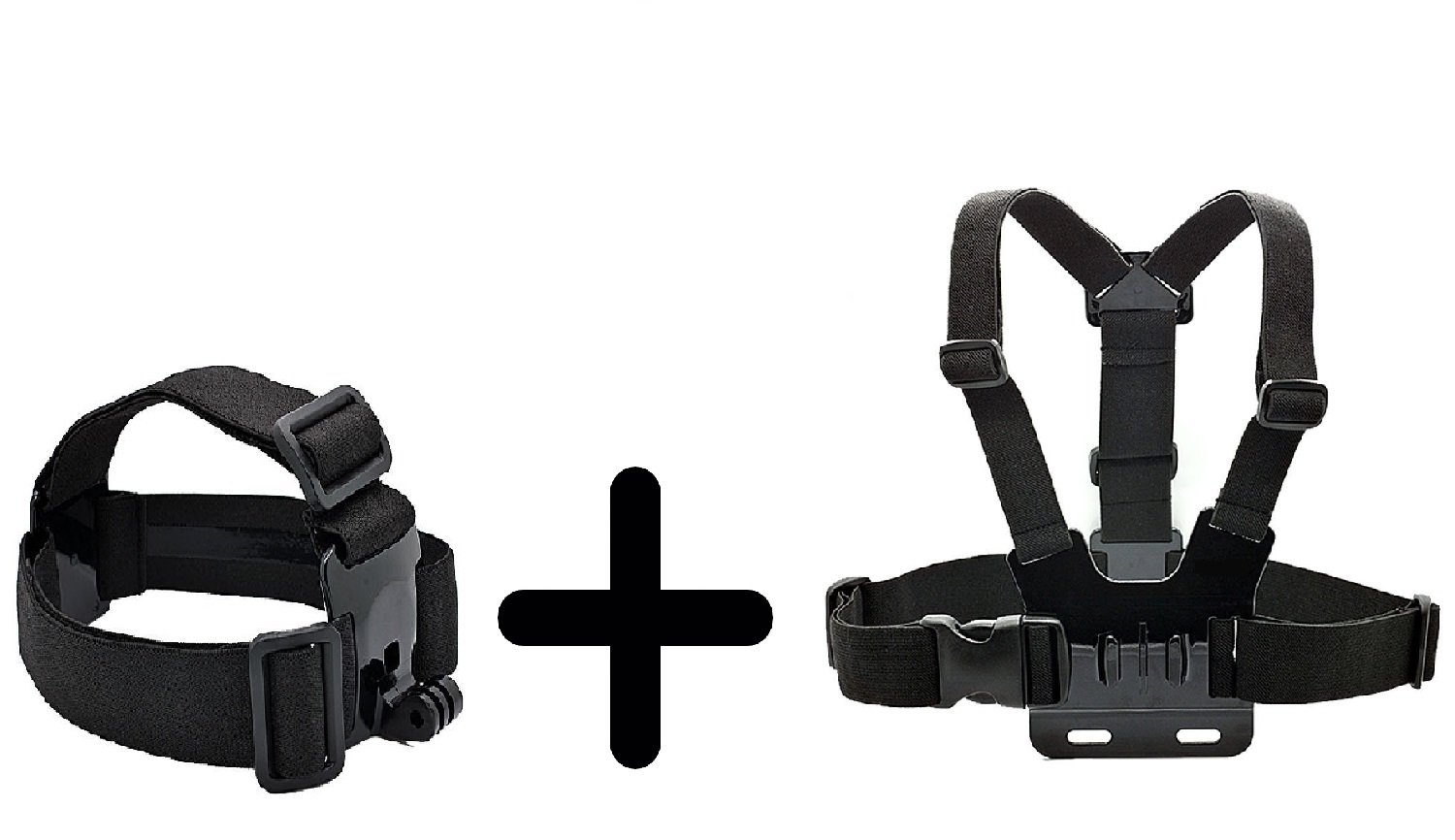 Sponsored Ad - yantralay 2 in 1 Head Strap & Chest Mount for SJCAM, Yi, & Other Action Cameras - Hands-Free Mounting - Adjustable Harness - Ideal for Skiing, Biking - Black