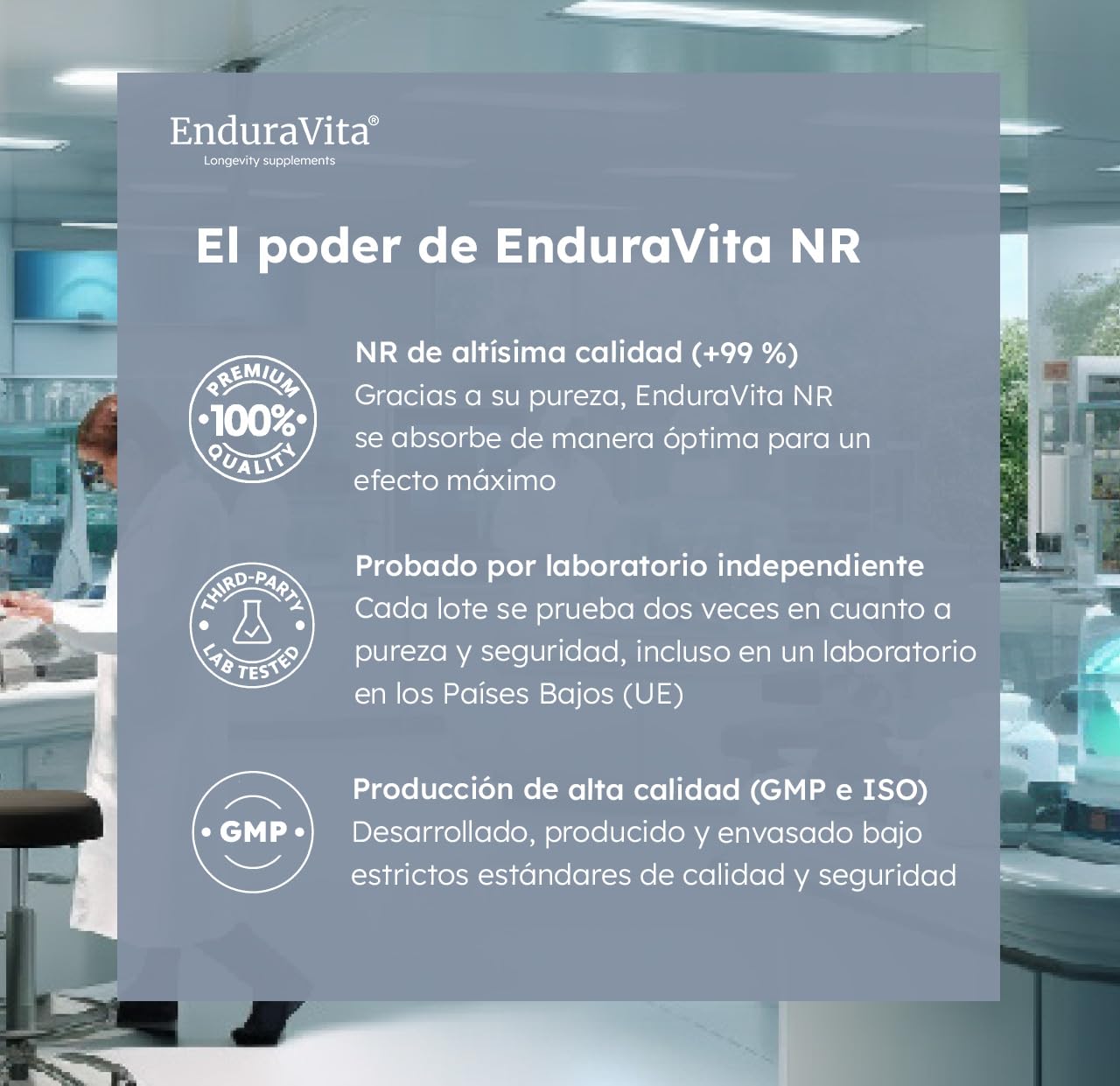 NAD Nicotinamida Ribósido (NR) | Pack de 3 | MEGA OFERTA | Precursor de NAD+ | 300 mg por dosis | Más del 99% de pureza | Vegano | Antifatiga | 180 cápsulas | Suministro para 3 meses