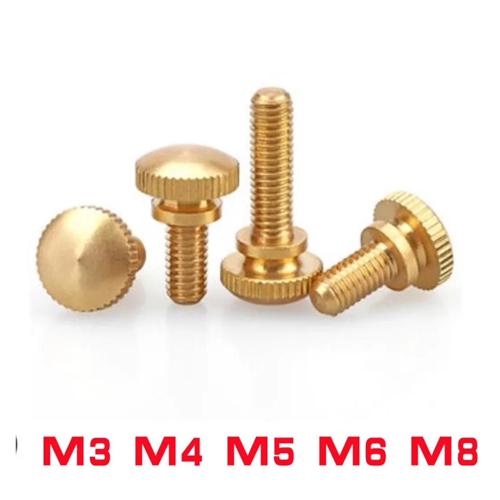 Viti Zigrinate Mano M3-M6 - Bulloni Ottone Per PC Modding