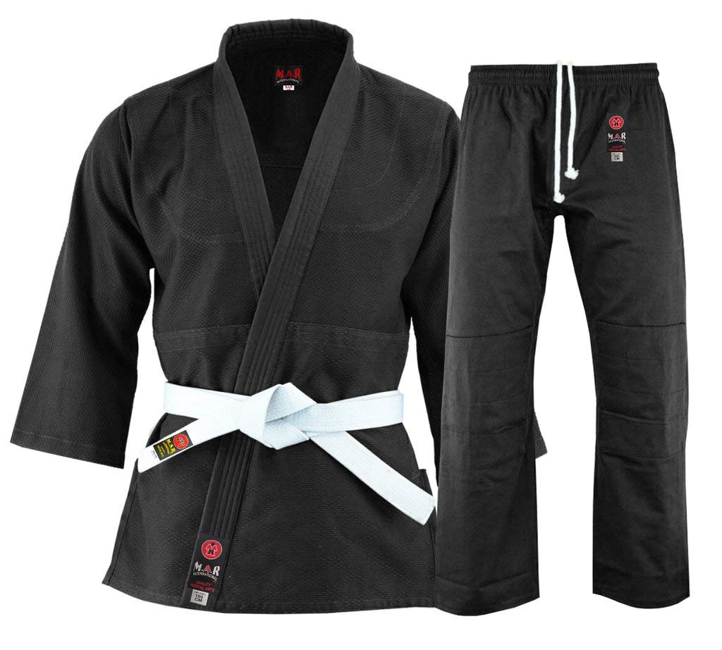 MAR | Lightweight Judo Uniform, Judo Suit | Men & Women; Kids & Adult Sizes | Martial Arts Uniform, Judo Gi Adult, Judo Suits for Kids, BJJ, Aikido Suit (350g) + FREE Judo Belt