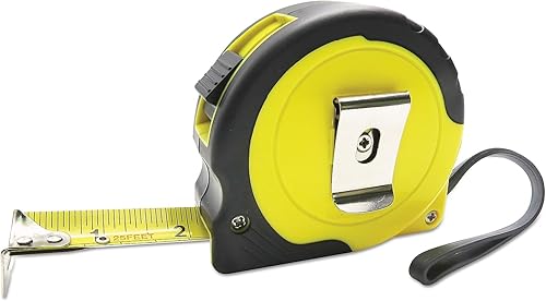 Miniatura 3 de Boardwalk BWKTAPEM25 Easy Grip - Cinta métrica de graduación de 25 pies y 116 pulgadas, color negro y amarillo