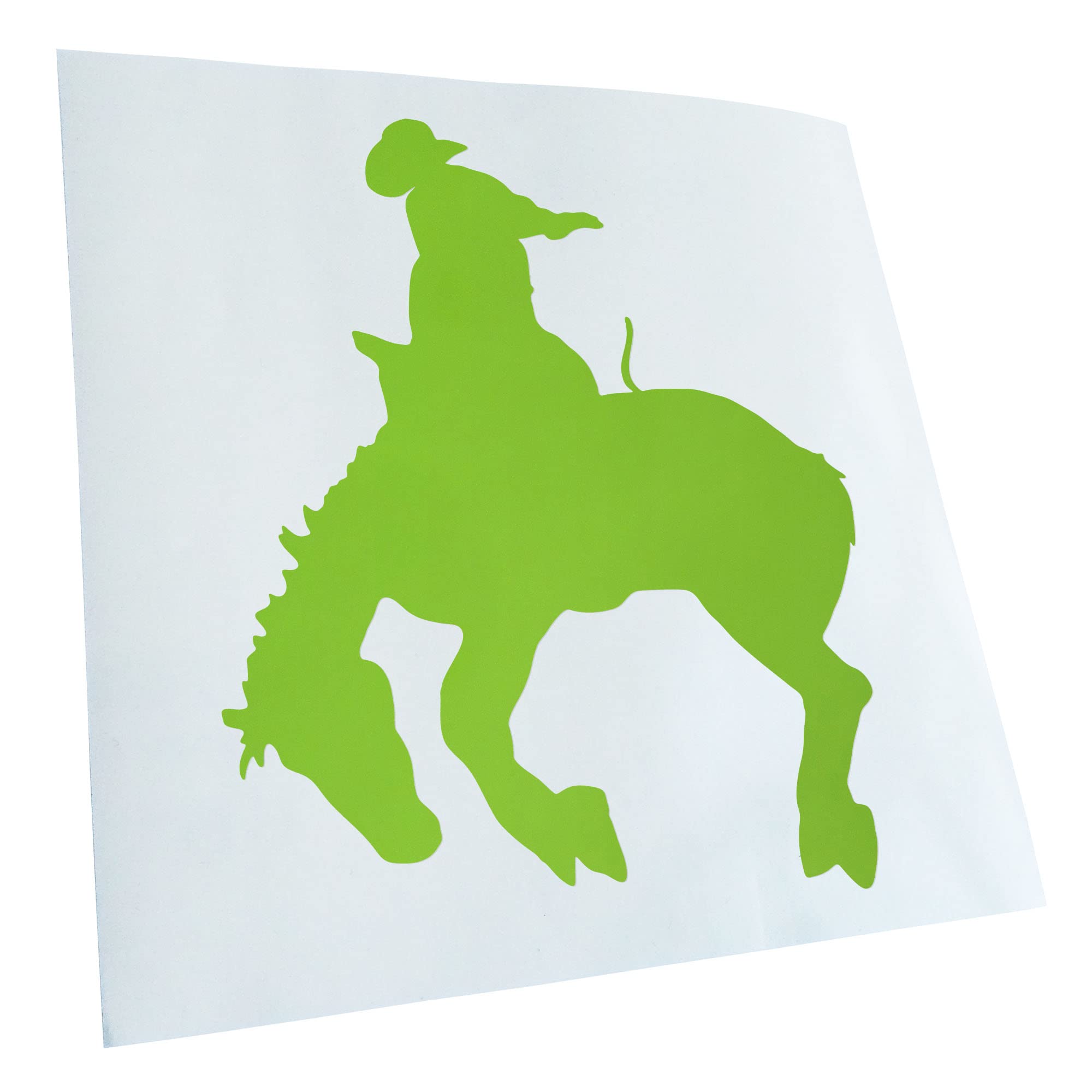 Kiwistar - Car Sticker - Green - 40 x 33 cm Cowboy with Horse Rodeo 2 Stickers for Car, Laptop, Bicycle, Truck, Motorcycle Multicoloured JDM Decal Racing