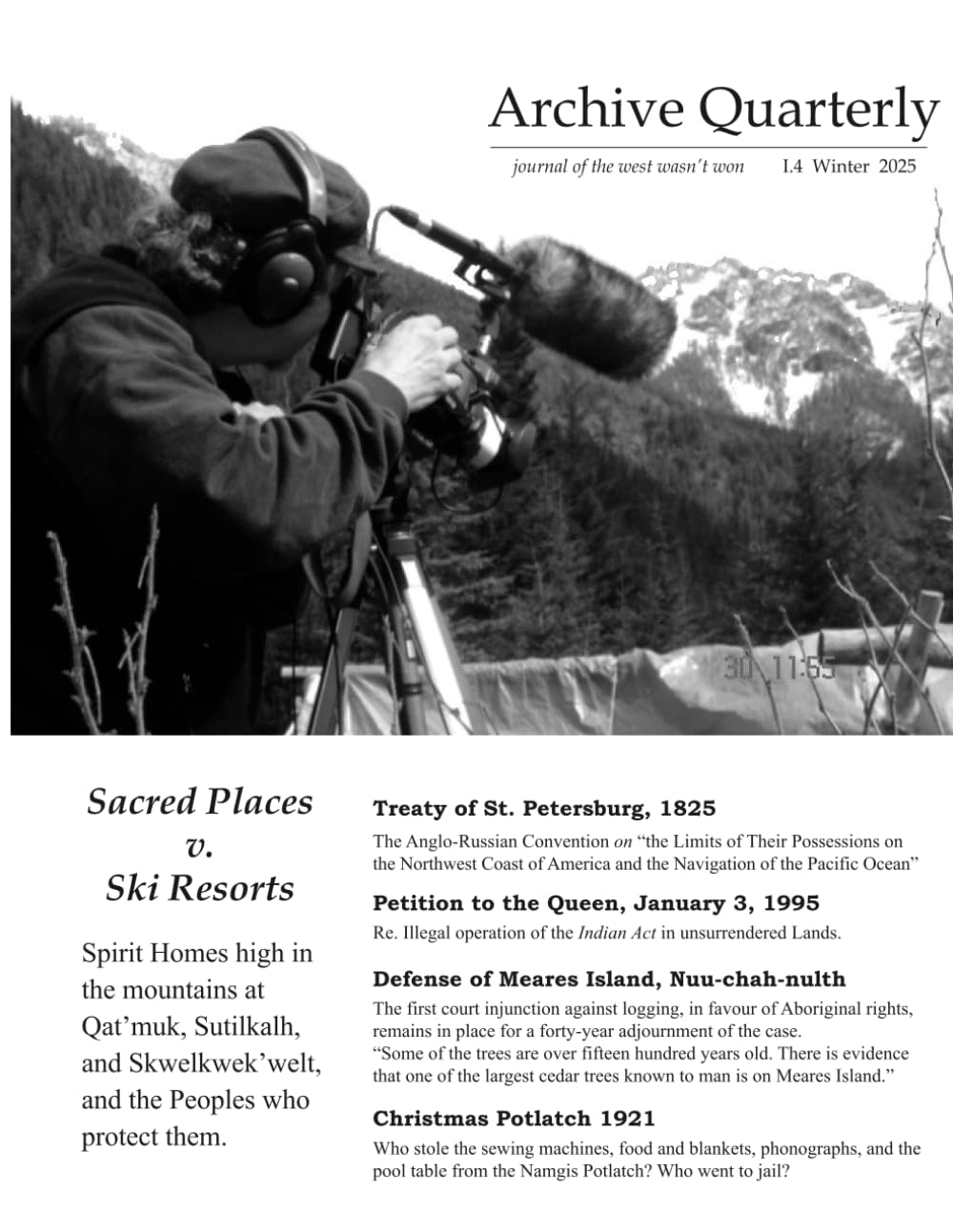 Archive Quarterly ~ Winter 2025: Sacred Places v. Ski Resorts