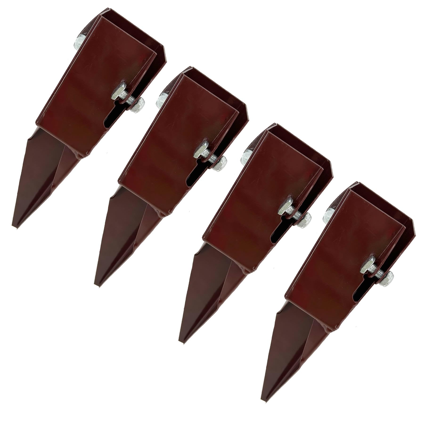 Fence Post Holder Support Drive in Post Repair Spike 75mm x 75mm Garden 4PK