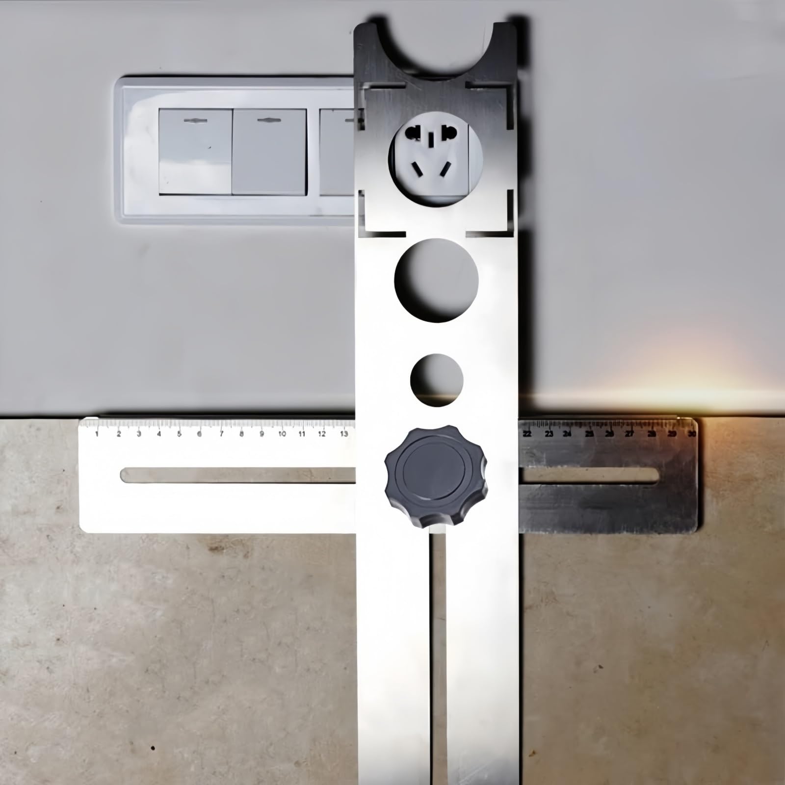 Vollwinkelverstellbares Bohrwerkzeug, Ceramic Tile Hole Locator, Multiple Hole Measurement, Präzisions-Lochfinder Für Fliesen & Mehr, In Keramik, Marmor, Glas Und Keramischen Bodenbelägen(C)