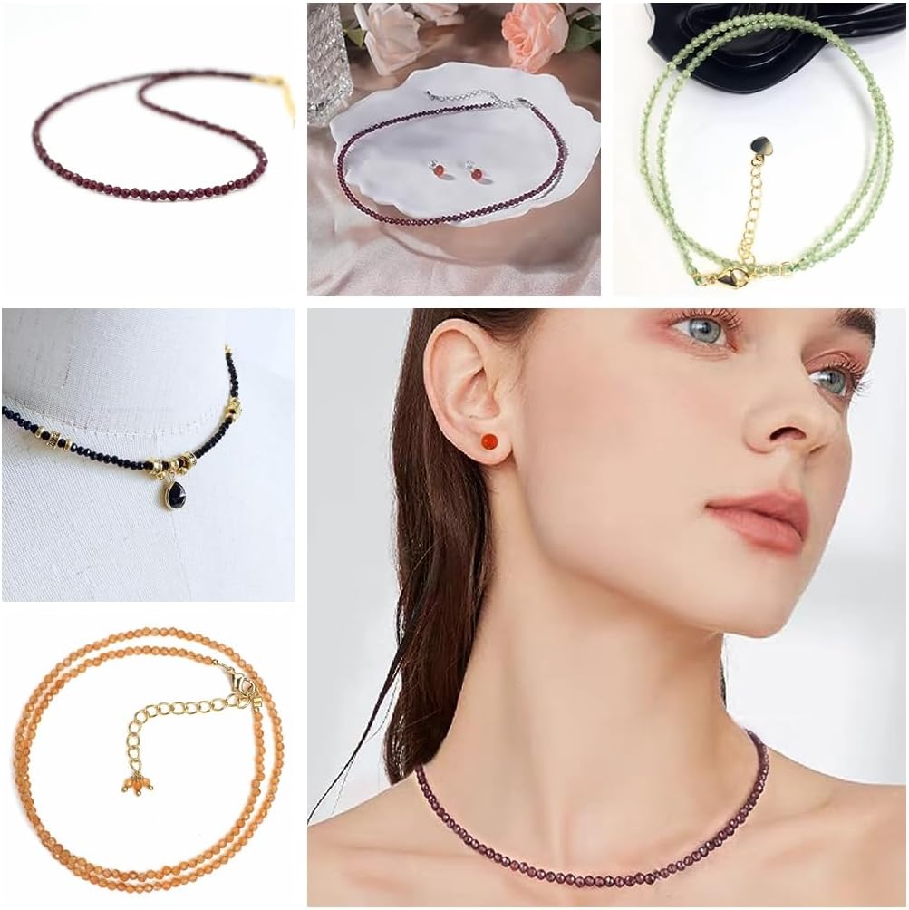 4mm Beads Crystal Beads Kit 24colors 2880pcs Glass Beads Small Briolette Faceted AB Color Spacer Beads for Bracelet Jewelry Making and DIY Crafts Decorative (4mm, Multicolor) - Image 6