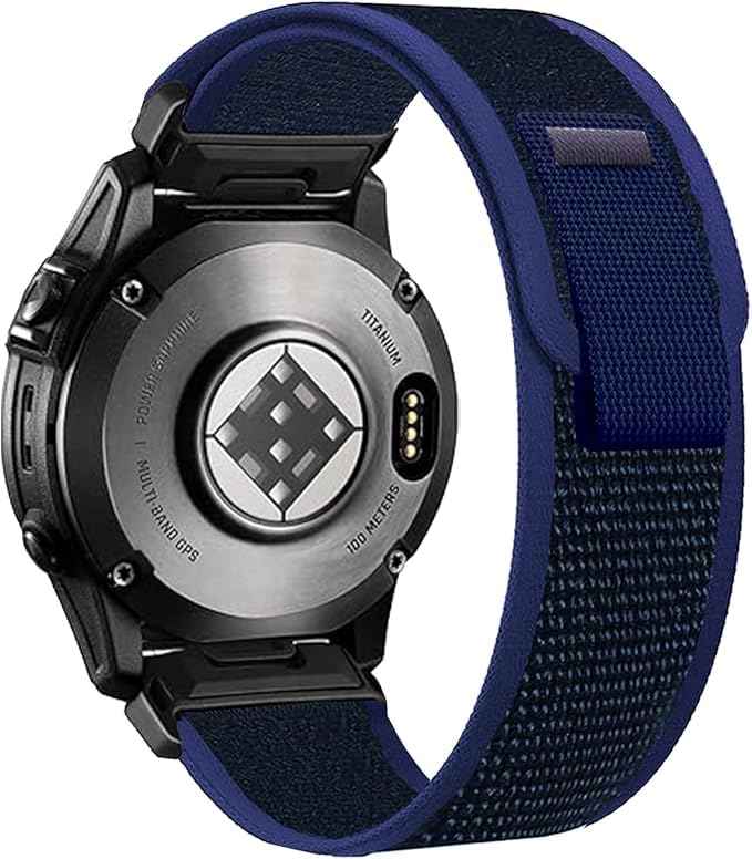 EKINGEEK 26mm Quickfit Watch Strap for Garmin Fenix 8 51mm, Fenix 7x, Fenix 6x, Fenix 5x, Epix Pro Gen 2 51mm, Tactix 7 – Soft Nylon Hook & Loop Replacement Strap