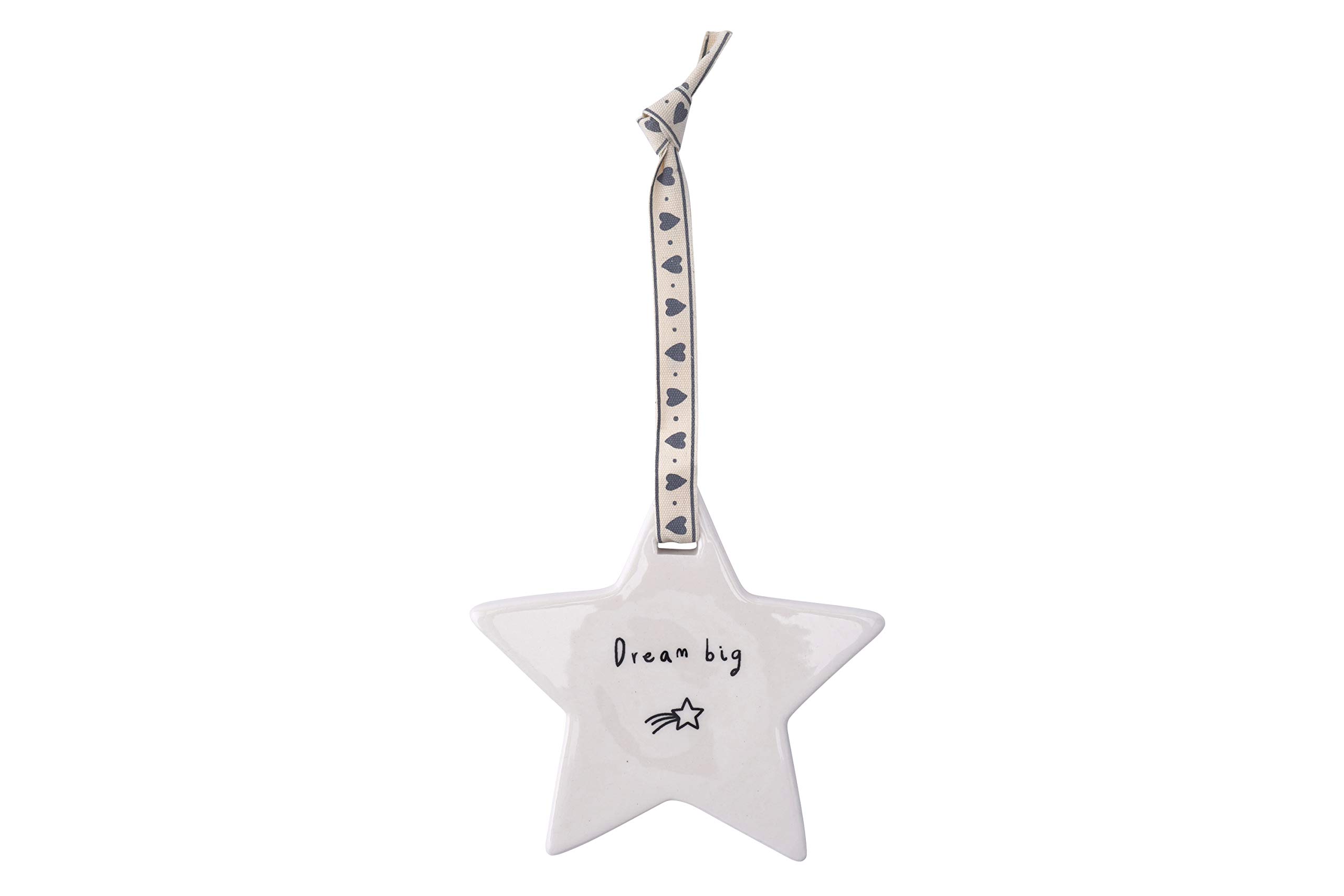 Cgb Giftware White | Hanging Star | Ceramic | 'Dream Big' | Gift For Birthday Christmas Graduation | Gb01450d
