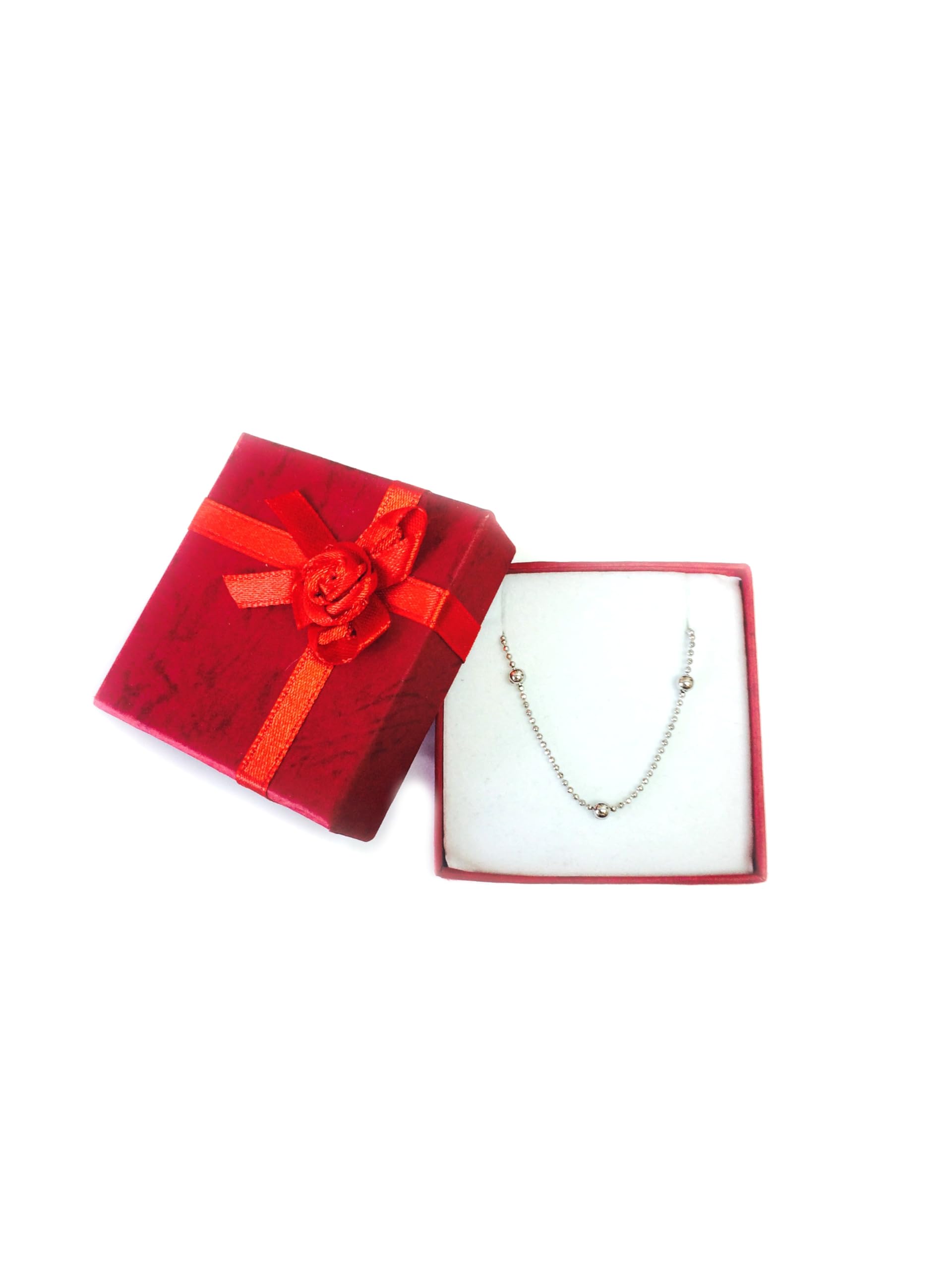 Perlina catena cavigliera in argento Sterling, Argento, colore: White