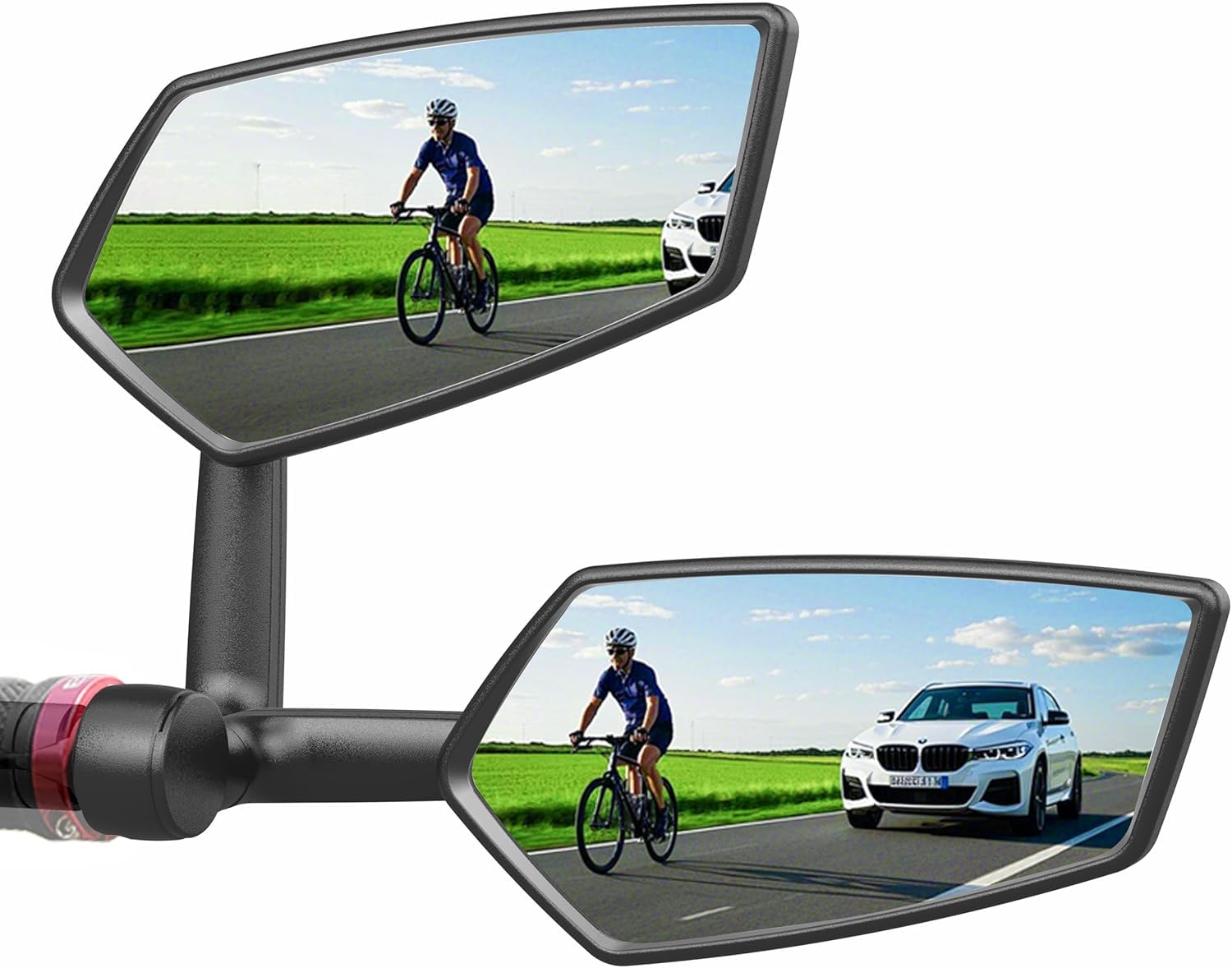 RBRL Bike Mirror 360Β° Adjustable, Wide Angle Rearview Mirror for Bicycle, E-Bike, MTB, Anti-shake Handlebar Bicycle Mirror, Lightweight & Universal Fit (right)