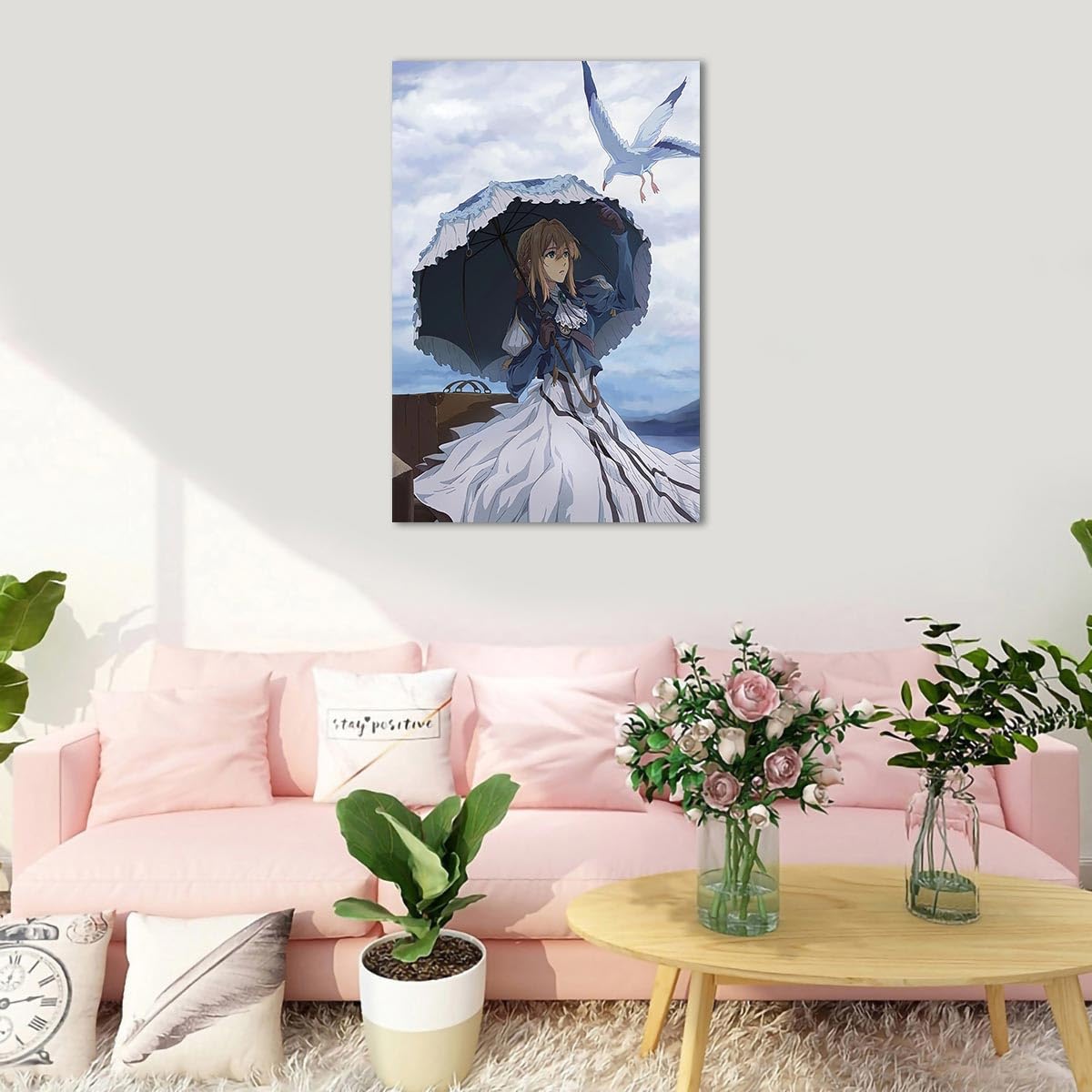 Azizat Poster violet Evergarden - Décoration murale pour salon, chambre à coucher - 20 x 30 cm - Style sans cadre