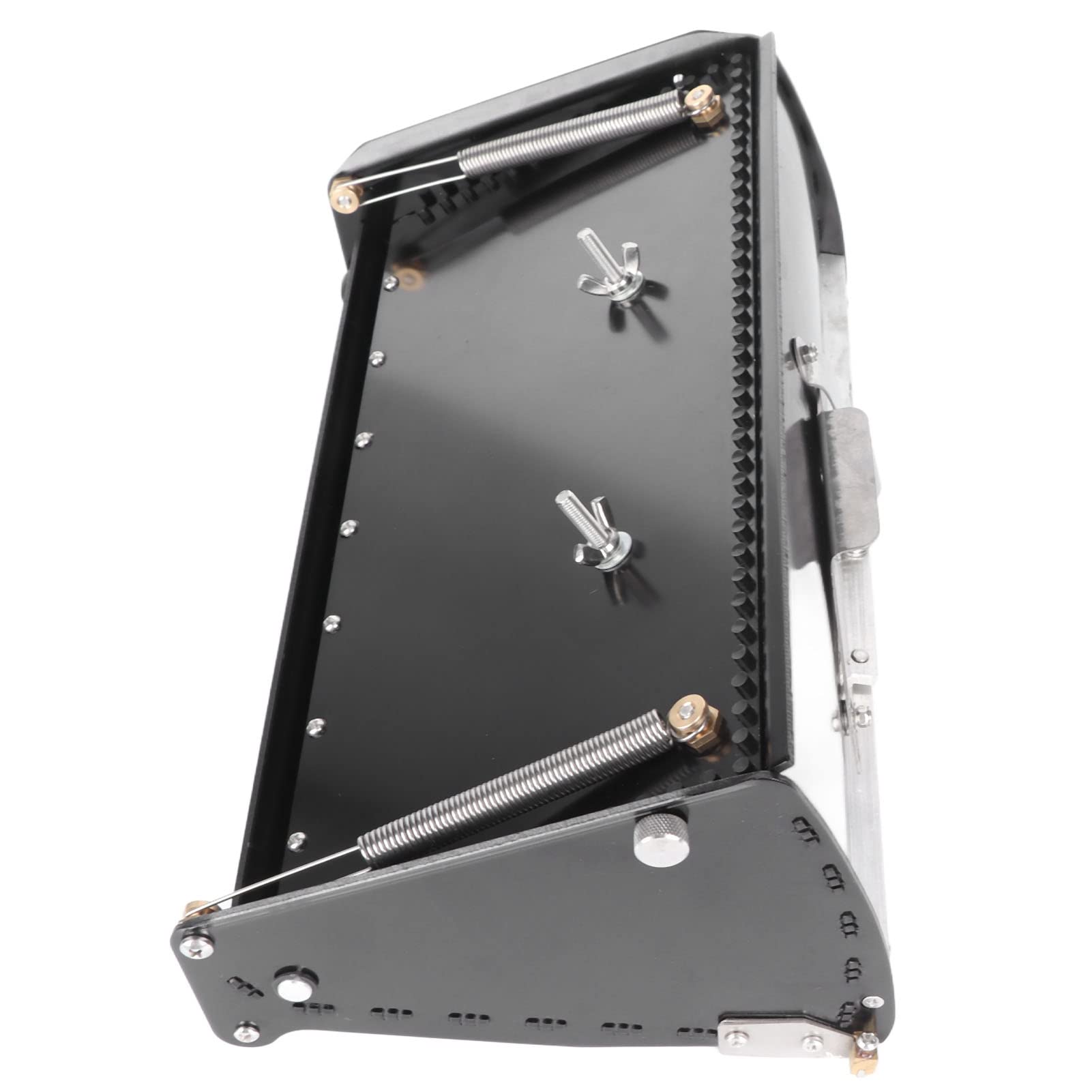 Sxhlseller Caja de Raspado de Masilla, Herramienta de Acabado de Pared Duradera para Enlucido de Paredes Rápido y Fácil, Aleación de Aluminio, Color Negro (30,5 cm/12 pulgadas)