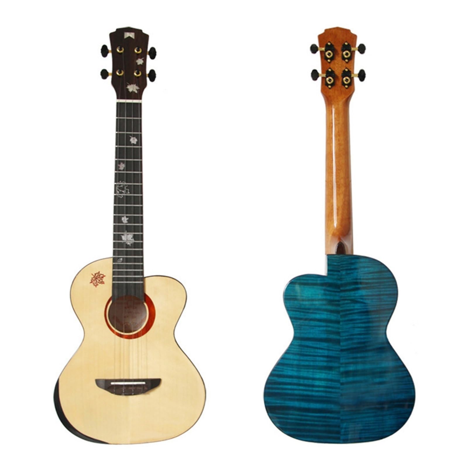 Profesjonalna Ukulele Ukulele Tenorowe Dla Początkujących 26 Cali Lite Drewno Świerkowe Wykończenie Na Wysoki Połysk Z Twardym Futerałem Tuner Pasek Kapodaster