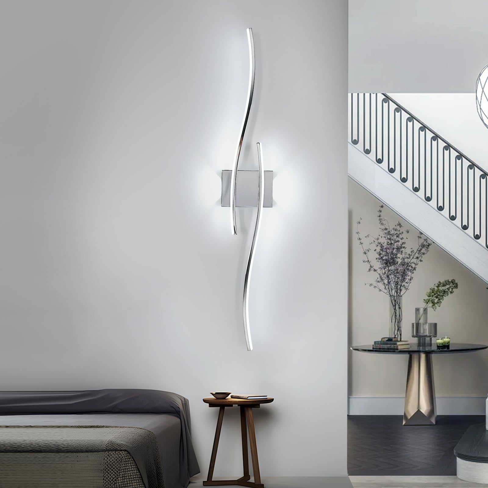 Applique LED Da Parete DELIPOP 27W - 89cm, Bianco Freddo 6500K, Alluminio - Foto 3