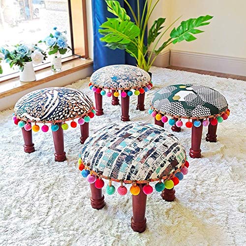 Reposapiés de madera MU para sofá y taburete descalzador infantil en el dormitorio 38 x 30 cm 4