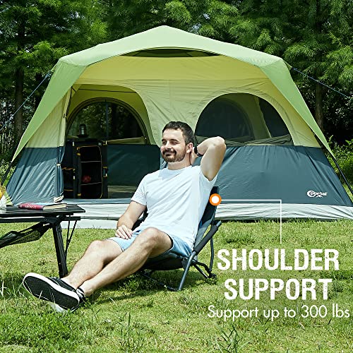 Portal Beach Chairs For Adults Camping Low Lightweight Portable Chair With Cup Holder Carry Bag For Outdoor Sand Lawn Travel Picnic Festival Concert, 300Lbs (1, Blue, 22" L X 20" W X 24.6" H) #TOP5