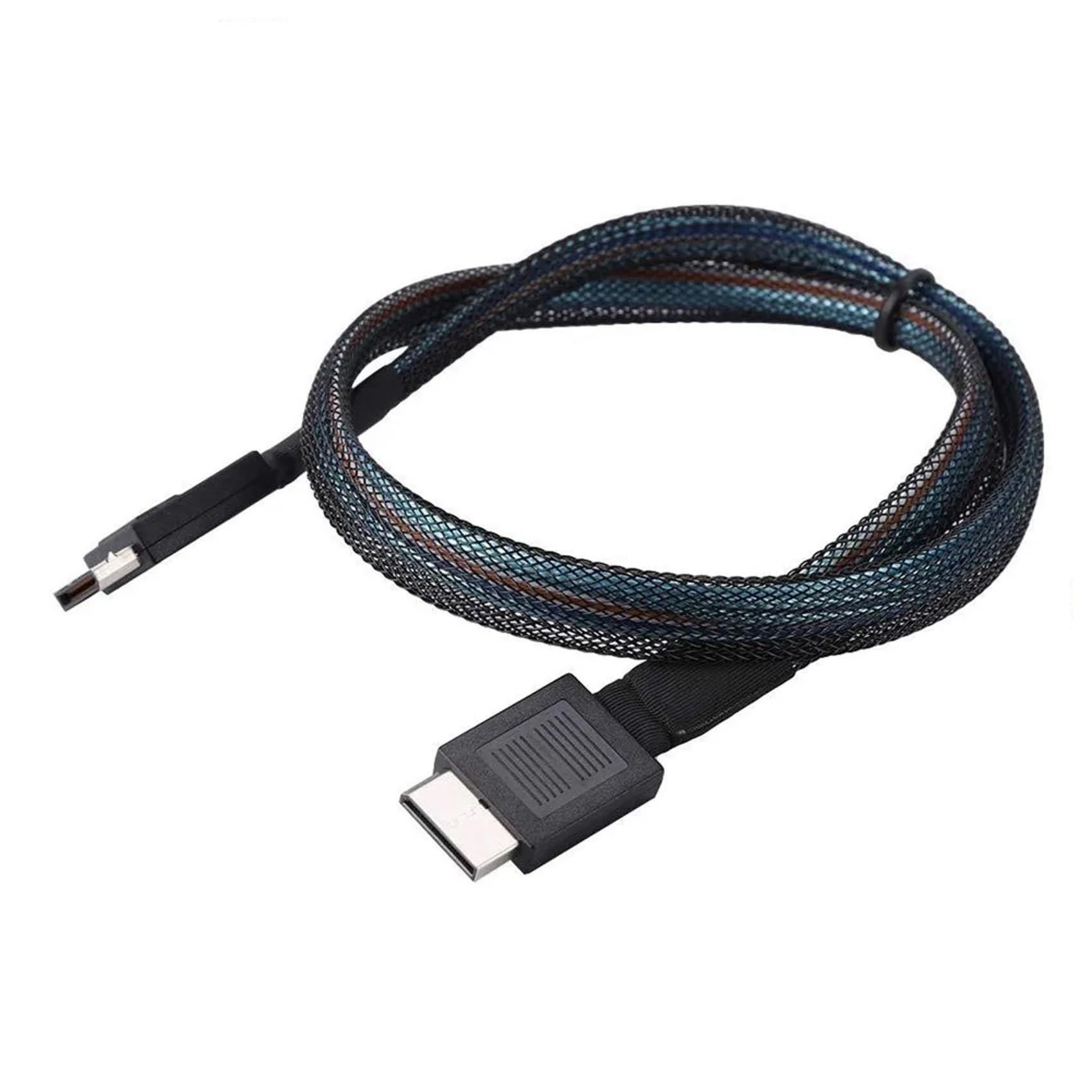 3X Câble D'Extension de Données PCIE4.0 SAS 24 Gbit/S Oculink SFF-8611 vers SFF-8611 Ligne de Transfert de Données du Serveur (1 M)