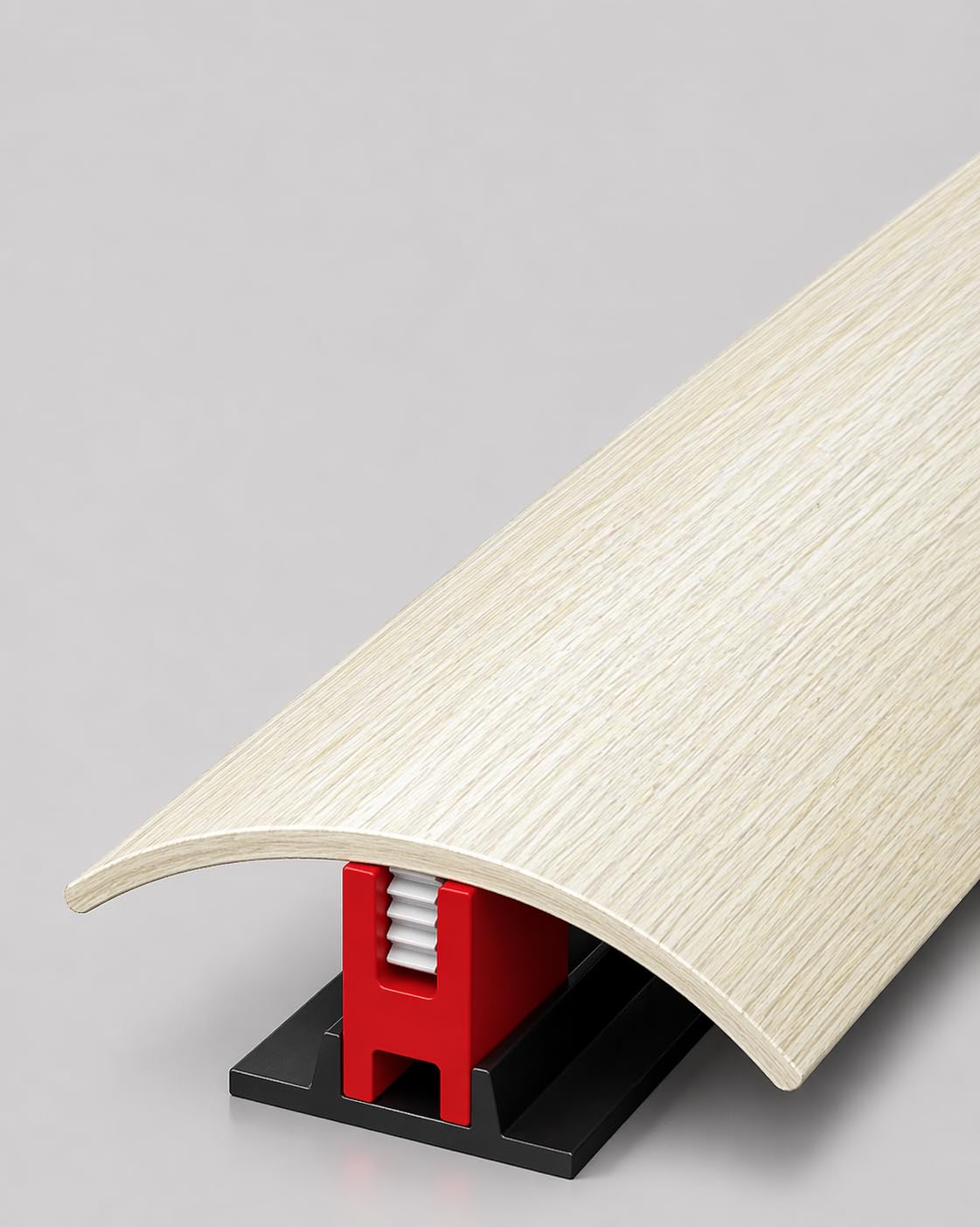 Syntech Plastics Cream White Oak Laminated Threshold Strip Clip System 38Mm X 90Cm Multi-Height & Pivot Self Adhesive Easy Fit (Cream White Oak)