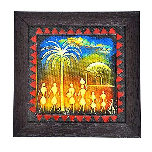 Paper mache painting handmade by Indian artisans- 100% biodegradable (10X10 inches) premium quality - Christmas Collection 2021