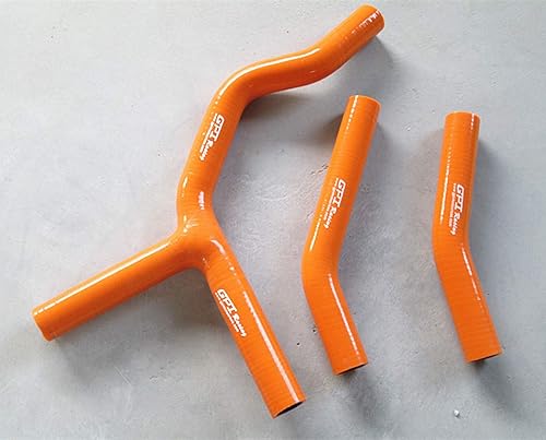 Miniatura 3 de Manguera de silicona para radiador compatible con KTM 200250300 EXCXC 2004-2007 2005 2006 naranja