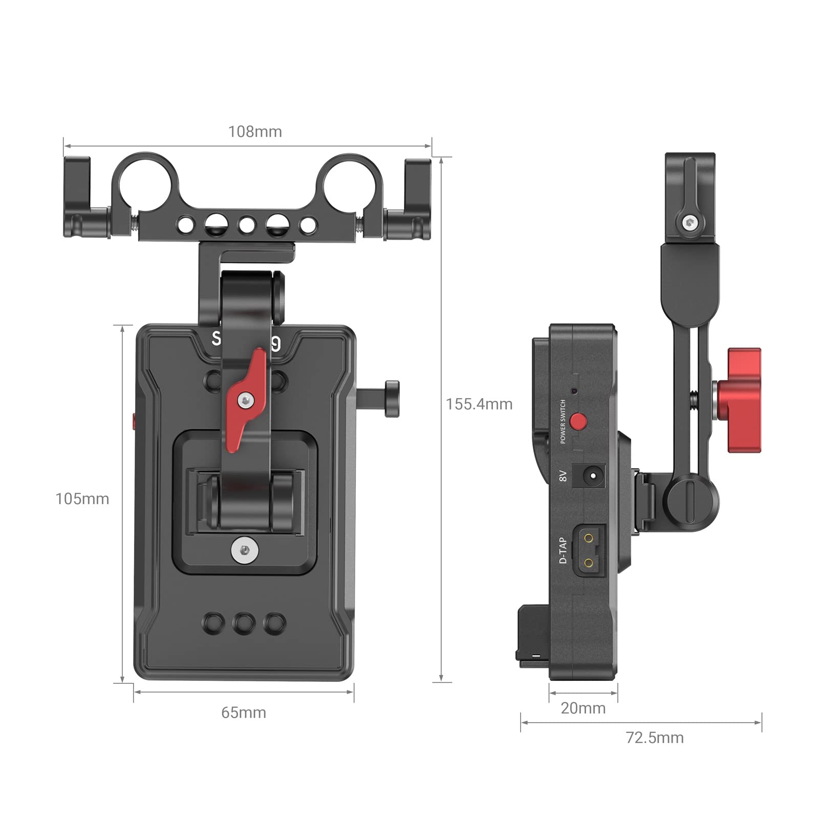 Amazon | SmallRig V型取り付けバッテリーアダプターボード（基本