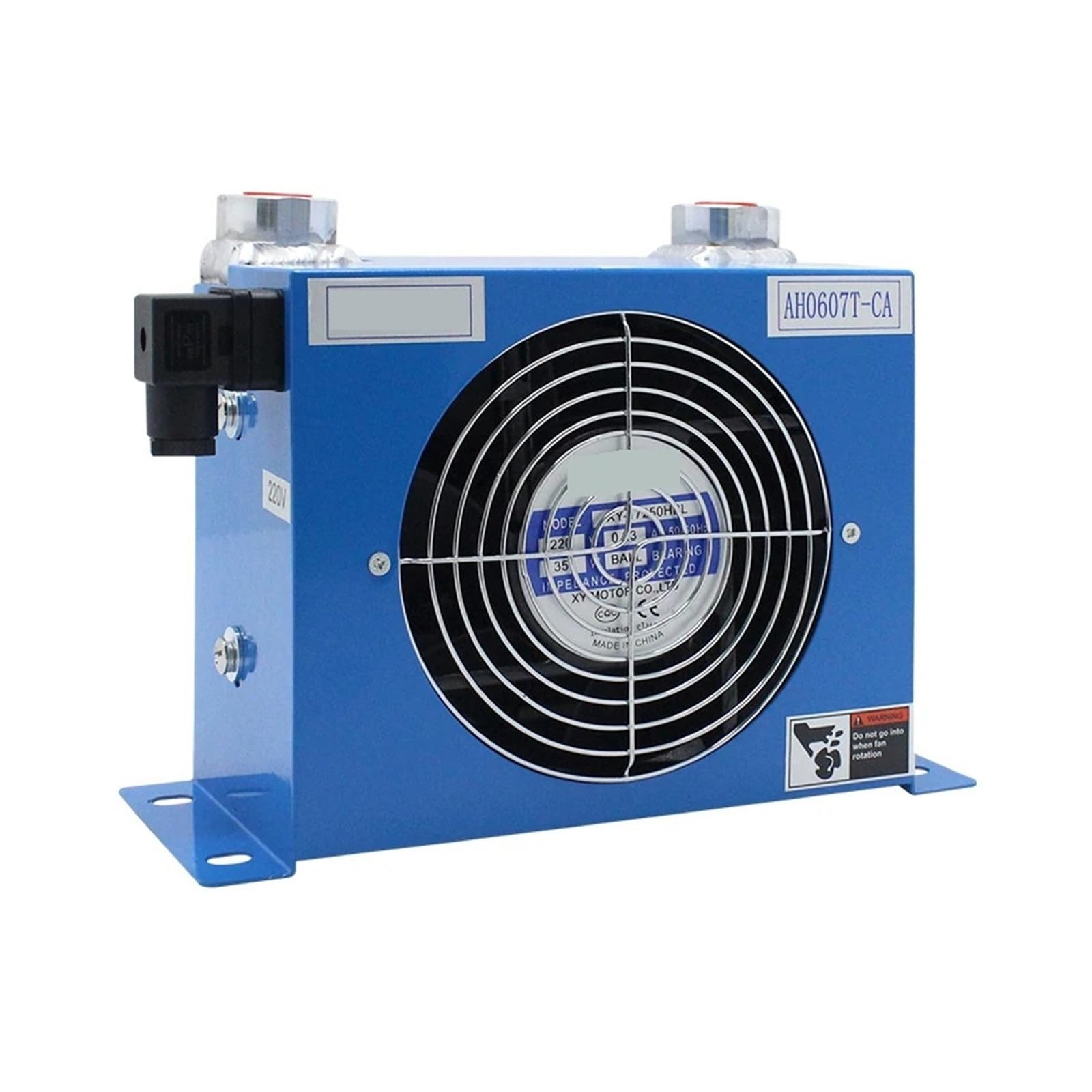AH0607T-CA Flusso 40L/min Radiatore olio idraulico Raffreddamento olio Scambiatore di calore Piastra radiatore Pin Fan for macchinari(AC380V)