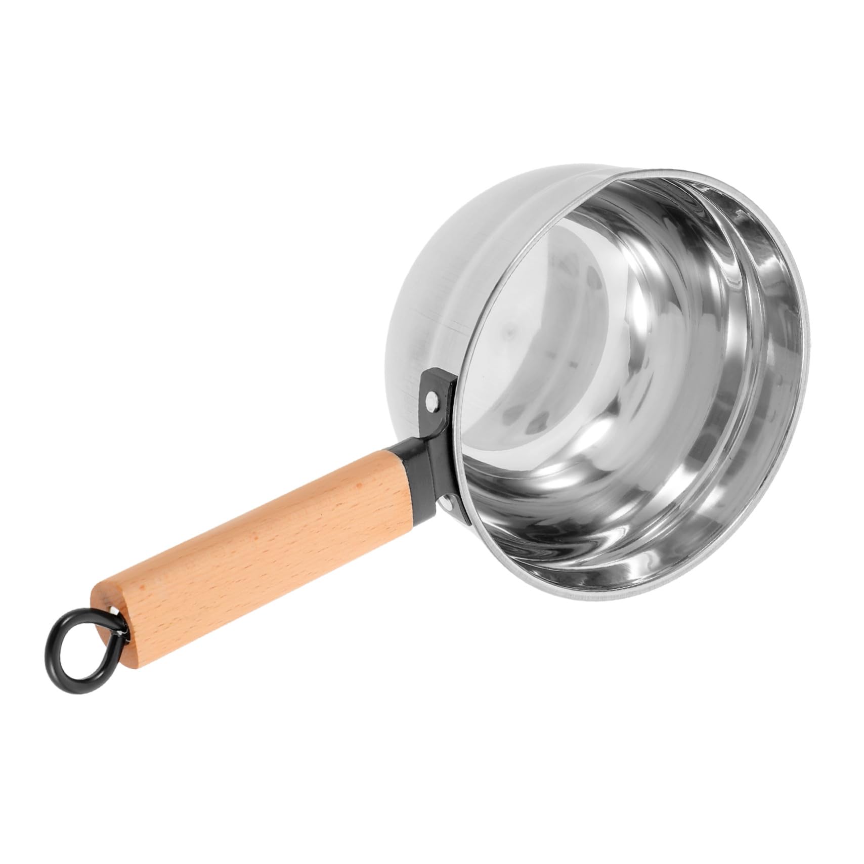 Edelstahl Wasserschaufel mit Holzgriff Langlebige Küchenschöpfkelle Leicht und Robust Rutschfestes Design für Haushalt und Kochen