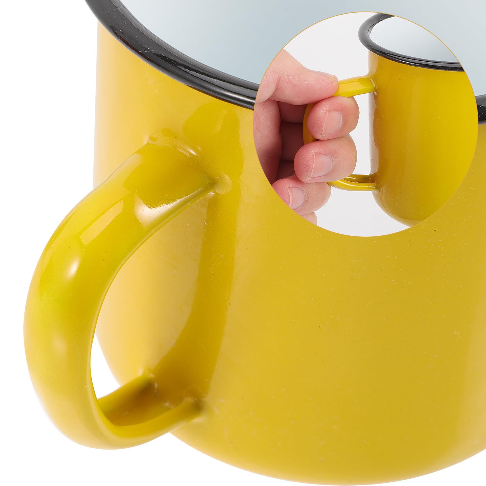 jojofuny Emaillebecher im Retro Stil 4 Stück Hitzebeständig und Leicht zu Reinigen 8cm Bunte Kaffeetassen Einfacher Stil für Zuhause und Restaurants