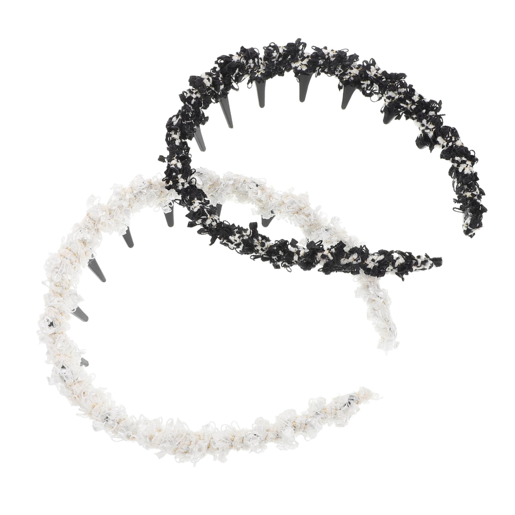 WRITWAA 2pcs - Wavy Hairband Fashionable Wavy Headbands Teeth for Women Decorative Headwear for Washing Face Elegant Hair Accessories for Autumn