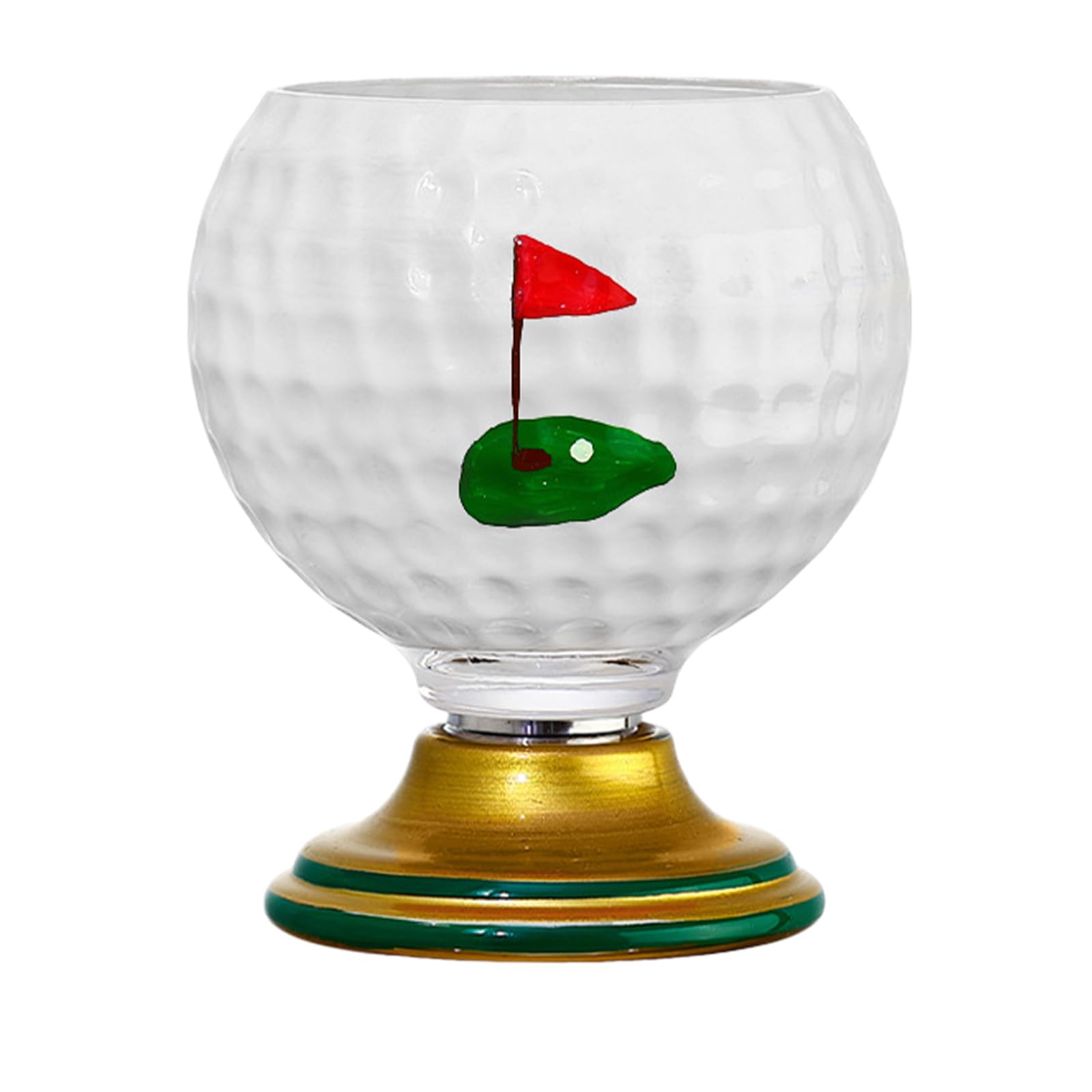 Nucelit Themed Rotatable Glass Ball Cup for Baseball Golf Soccer Basketball Follower and Decorative Accessories Sports Themed Crystal