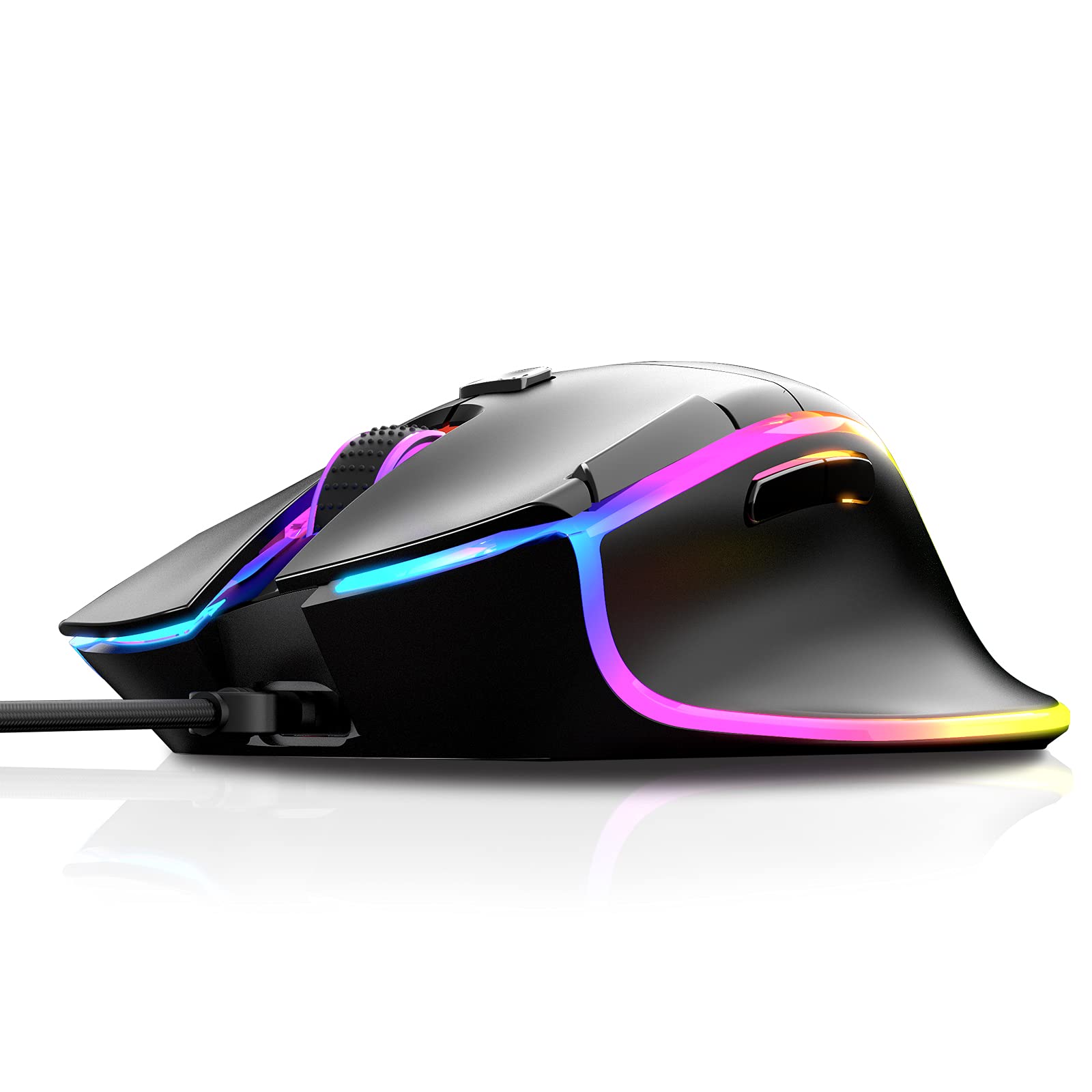 RBG Wired Gaming Mouse INPHIC PW8, 7 Programmable Buttons, Brilliant RGB Backlight LED, Max 7200 DPI with 6 Customizeable ...