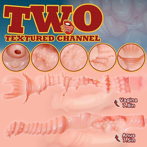 Miniatura 4 de Muñeca sexual de 19.8 libras para hombres con pechos de gel súper suaves, pechos grandes y culo de coño realista para sexo anal vaginal, torso