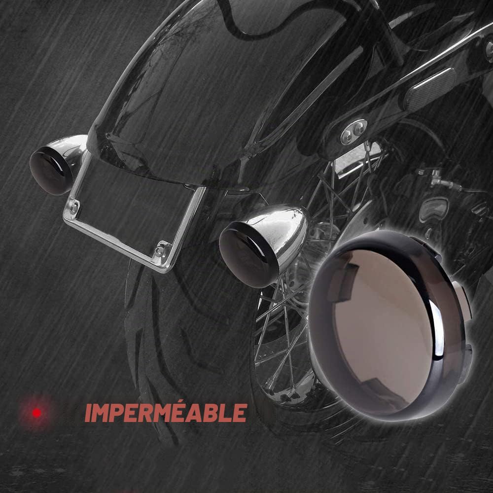 Riloer Moto LED clignotant frein feu arrière 1156/1157 adapté pour Harley Softail Dyna Sportster Touring Tri Glide