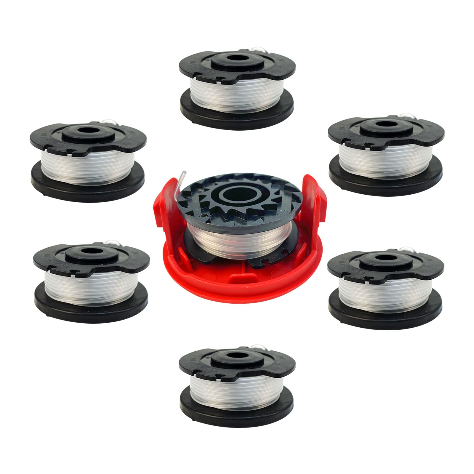 EVENLINKICS 4 pièces bobine de fil de rechange avec 1 couvercle de coupe-herbe, pour Einhell coupe herbe GE-CT 18/28 Li et GE-CT 18/28 Li TC, pour Einhell bobine fil TLE-03,couvercle bobine TLE-03-1