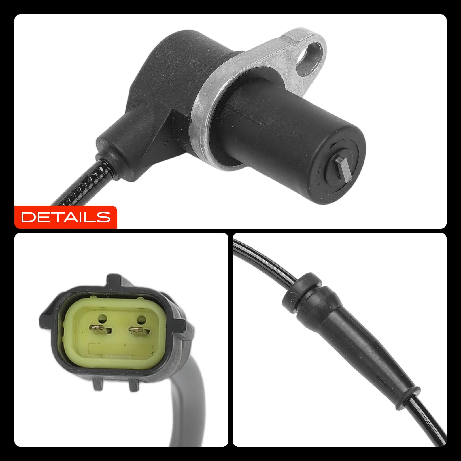 Frankberg Sensor de velocidad de ruedas Sensor ABS 2 Polos Compatible con Carnival II GQ Carnival I UP Replace# 0K55343701A,0K56A43701A