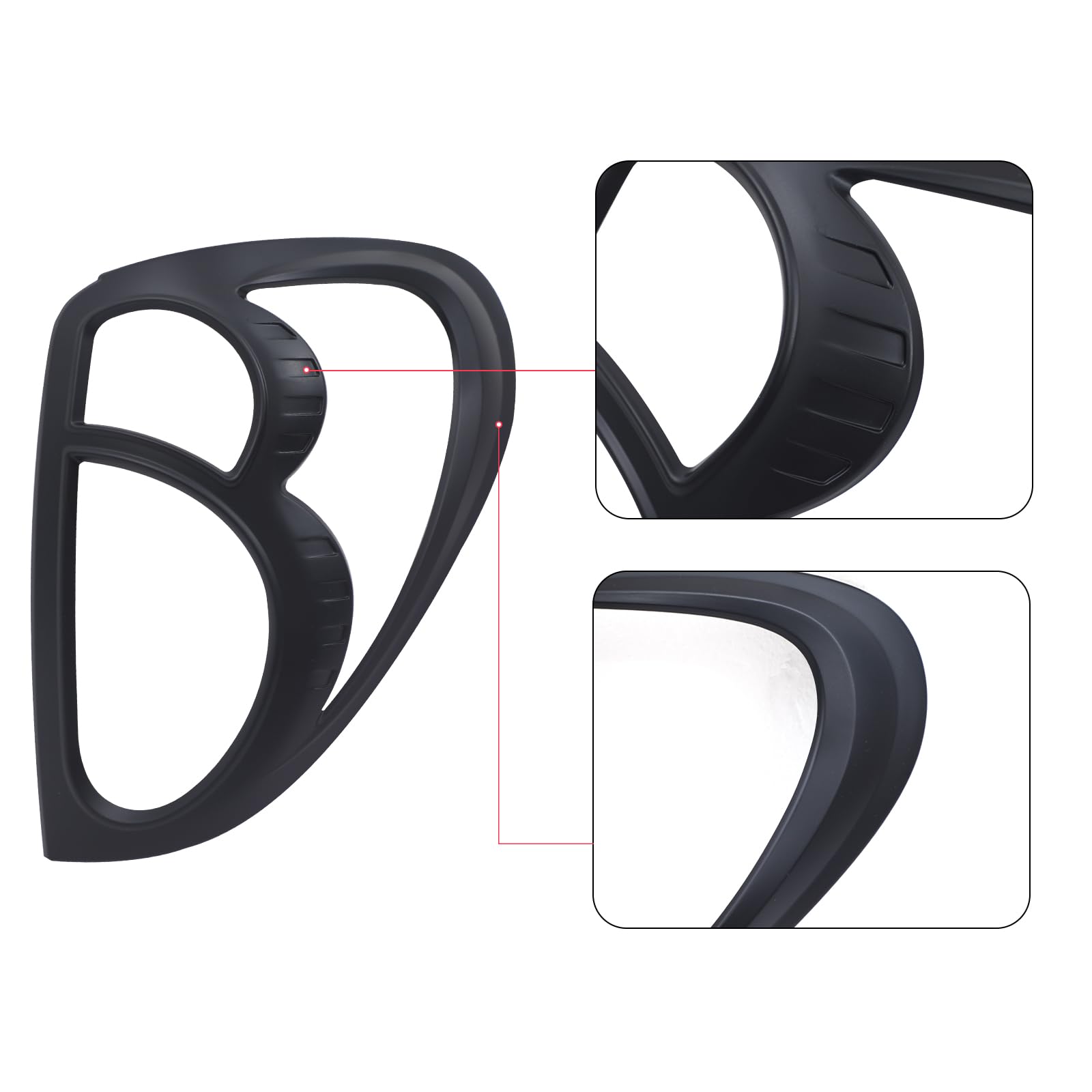 Copertura fanale posteriore per Mitsubishi L200 2006-2014, L200 Triton KA KB ABS, rivestimento di protezione posteriore nero opaco