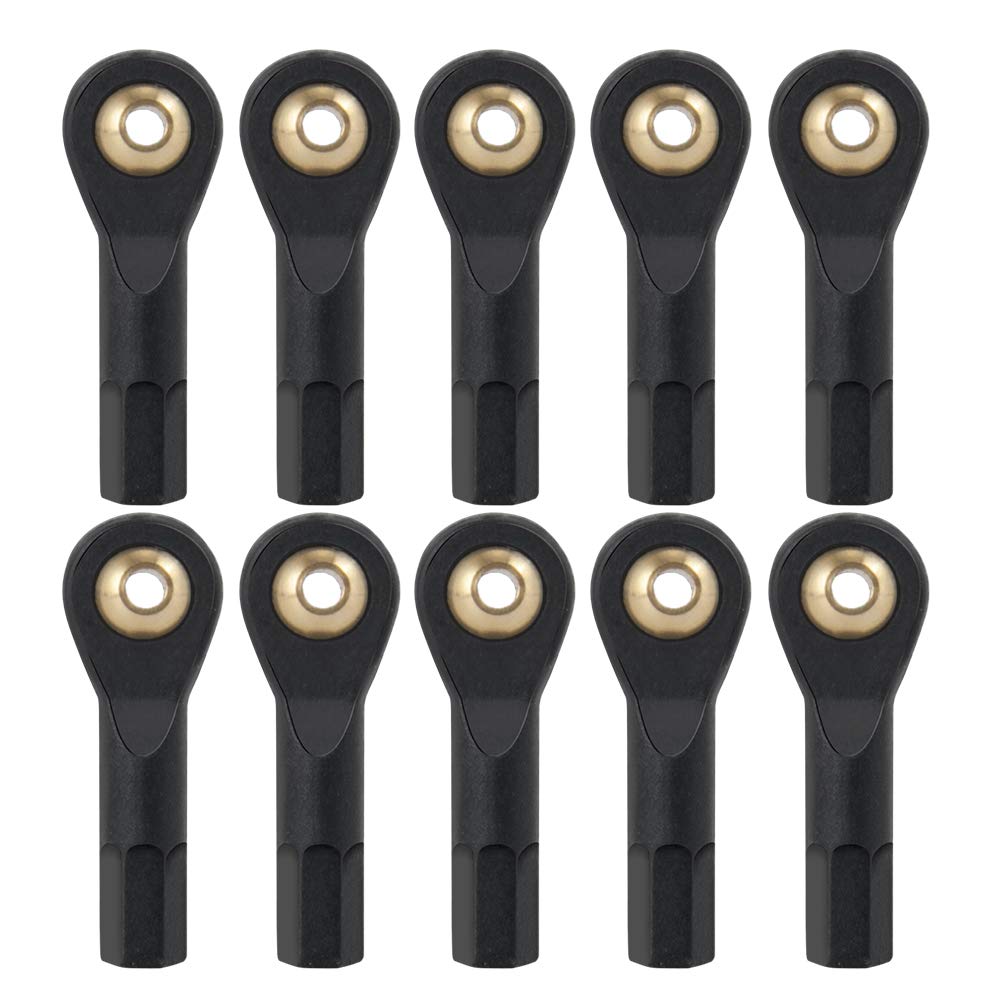 QUE-T 10pcs Ball Head Holder Tie Rod End M3 Ball Joint Linkage for RC Hobby Model Car Truck Boat (30mm)