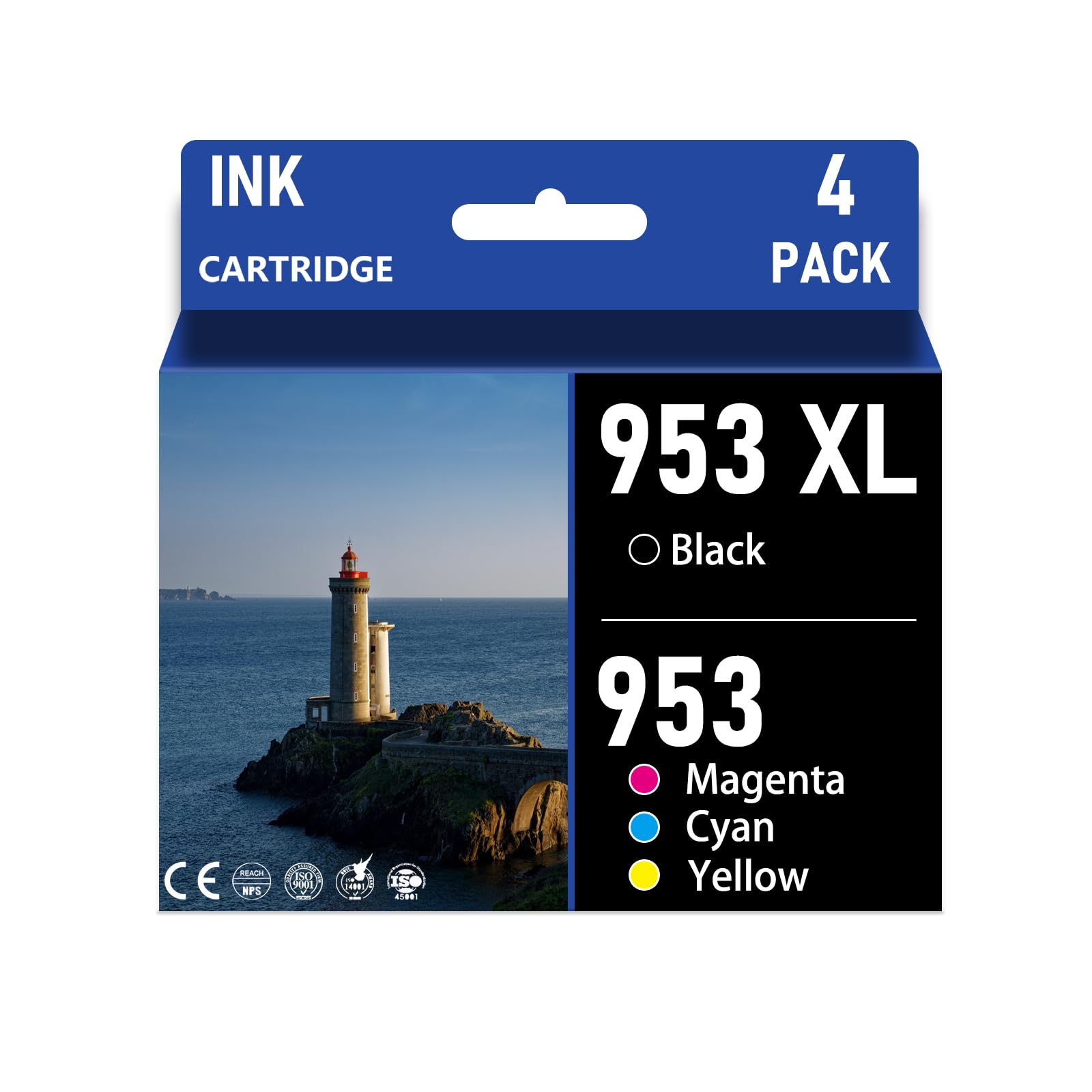 953XL High Yield Ink Cartridge Combo Pack for HP 953 Compatible with HP OfficeJet Pro 7720 7740 8210 8216 8702 8710 8715 8720 8725 8730 8740 Printers Combo Pack